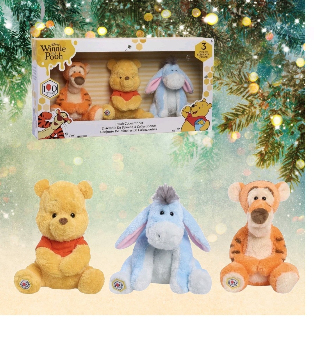NEW Disney Winnie The Pooh Collector Plush & Tigger Eeyore  100 Year Anniversary