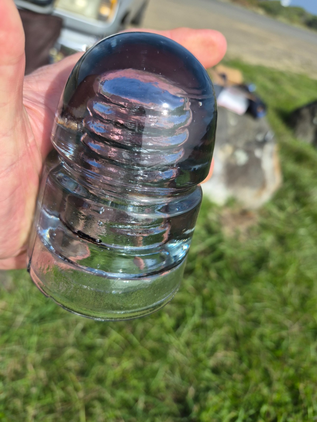 Beautiful Slightly Blue Steel Grey BeeHive Insulator Beautiful Slightly Blue Steel Grey BeeHive Insulator