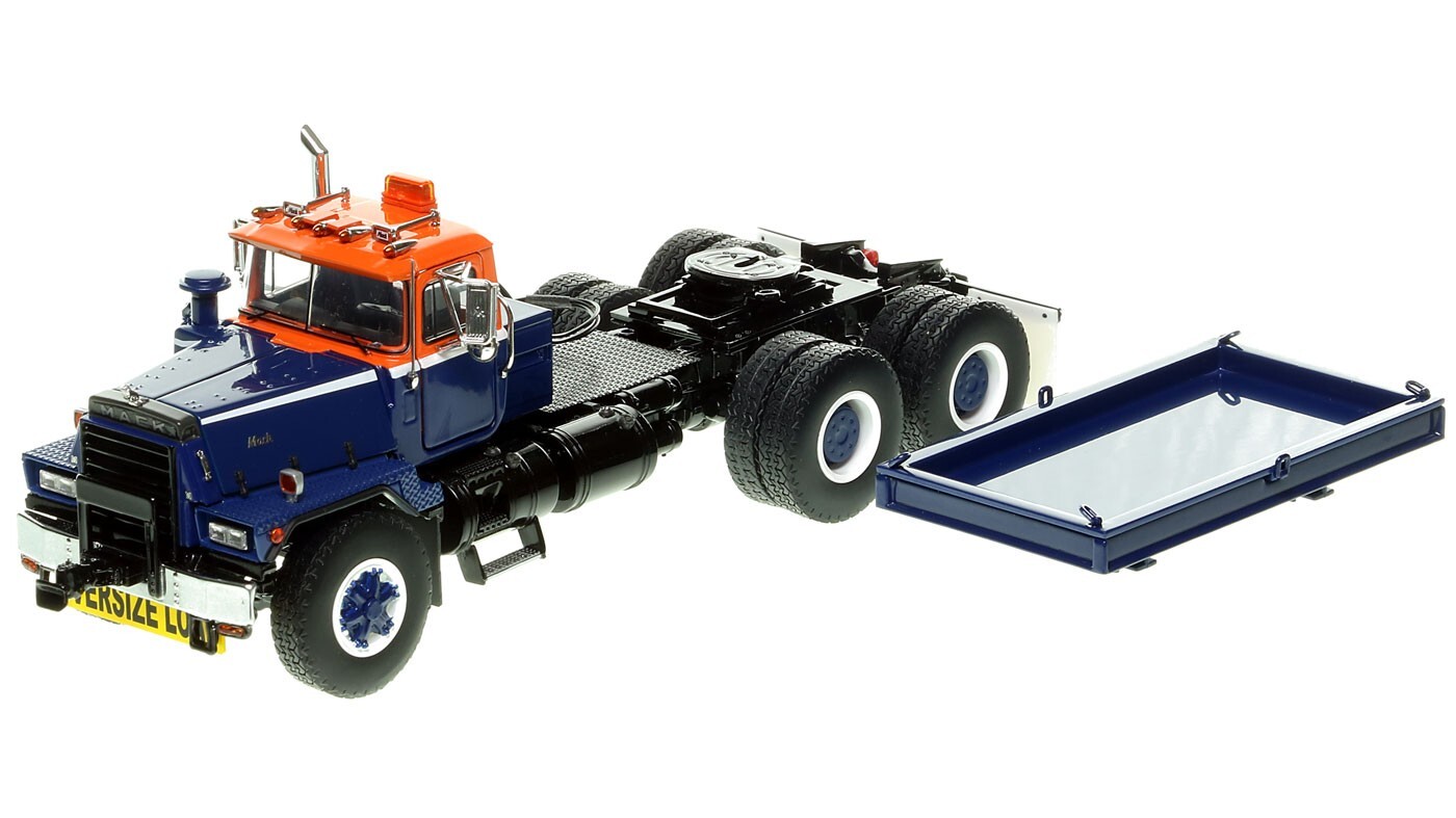 Heavy Haul Replicas 1/50 HHR129B-2 Mack RD800 Tandem Axle w/ Ballast Orange Blue Heavy Haul Replicas 1/50 HHR129B-2 Mack RD800 Tandem Axle w/ Ballast Orange Blue