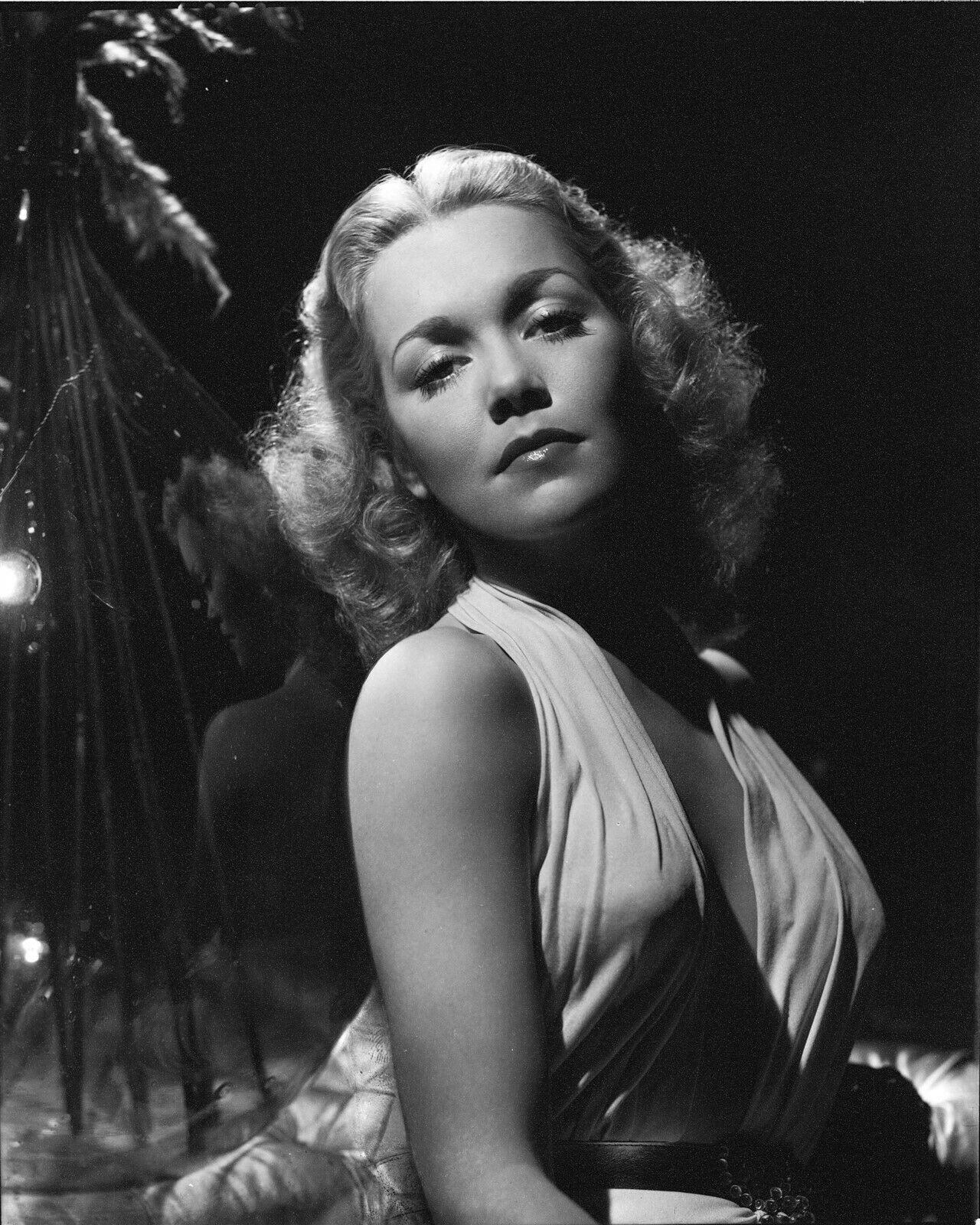 Jane Wyman wears dress with plunging neckline 1930's era portrait 24x36 poster Jane Wyman wears dress with plunging neckline 1930's era portrait 24x36 poster