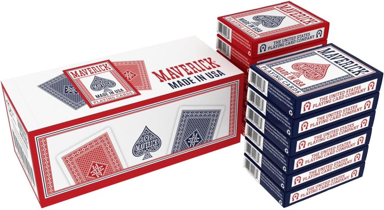 Maverick Playing Cards 12 Pack, Made in USA, New and Improved Quality, Standard