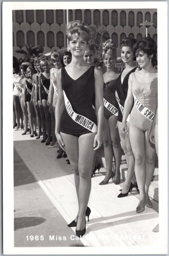 1965 MISS CALIFORNIA Beauty Contest Real Photo RPPC Postcard / Miss Santa Monica 1965 MISS CALIFORNIA Beauty Contest Real Photo RPPC Postcard / Miss Santa Monica