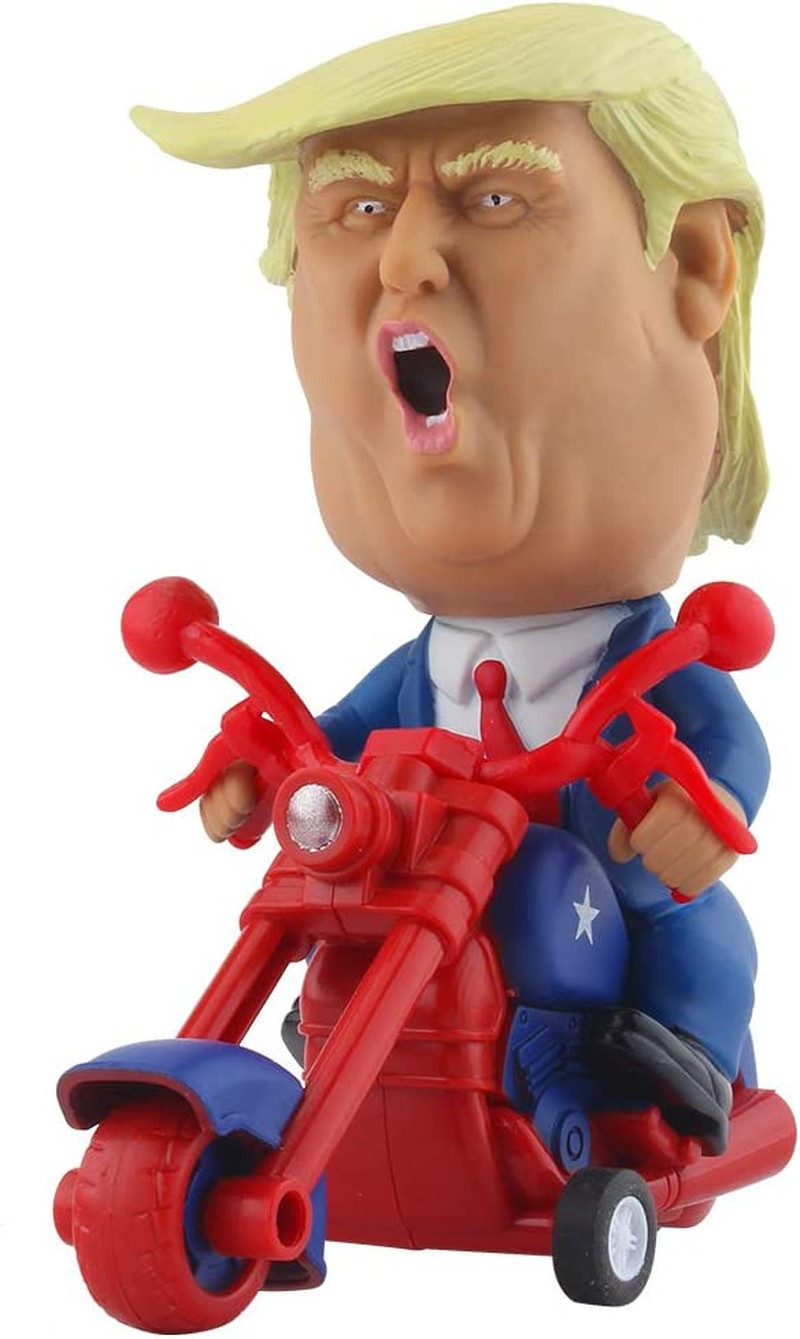 President Donald Trump 2024 Toy Figure Riding Motorcycle Funny Rev up Car Novelt President Donald Trump 2024 Toy Figure Riding Motorcycle Funny Rev up Car Novelt
