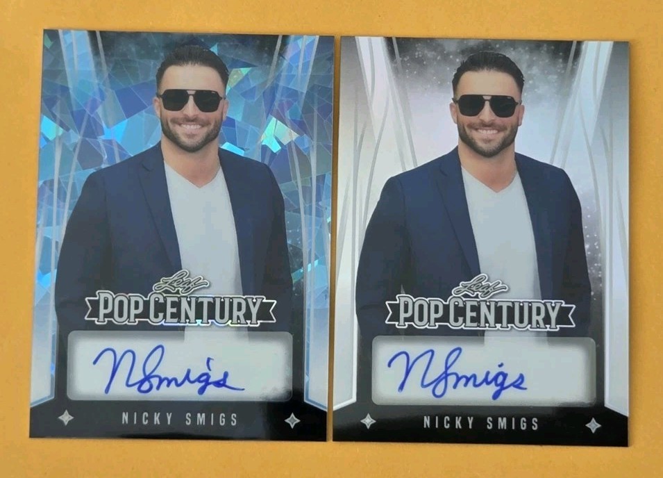(2)2025 Leaf Pop Century Blue Crytals /7 & Silver Prismatic /25 Nicky Smigs Auto (2)2025 Leaf Pop Century Blue Crytals /7 & Silver Prismatic /25 Nicky Smigs Auto