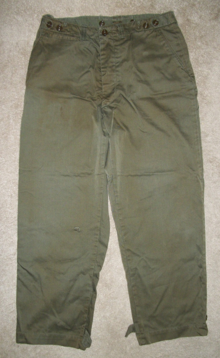 VTG 1940s WWII M1943 US Army Field Sateen Combat Trousers 35 x 31 Pants WW2 VTG 1940s WWII M1943 US Army Field Sateen Combat Trousers 35 x 31 Pants WW2