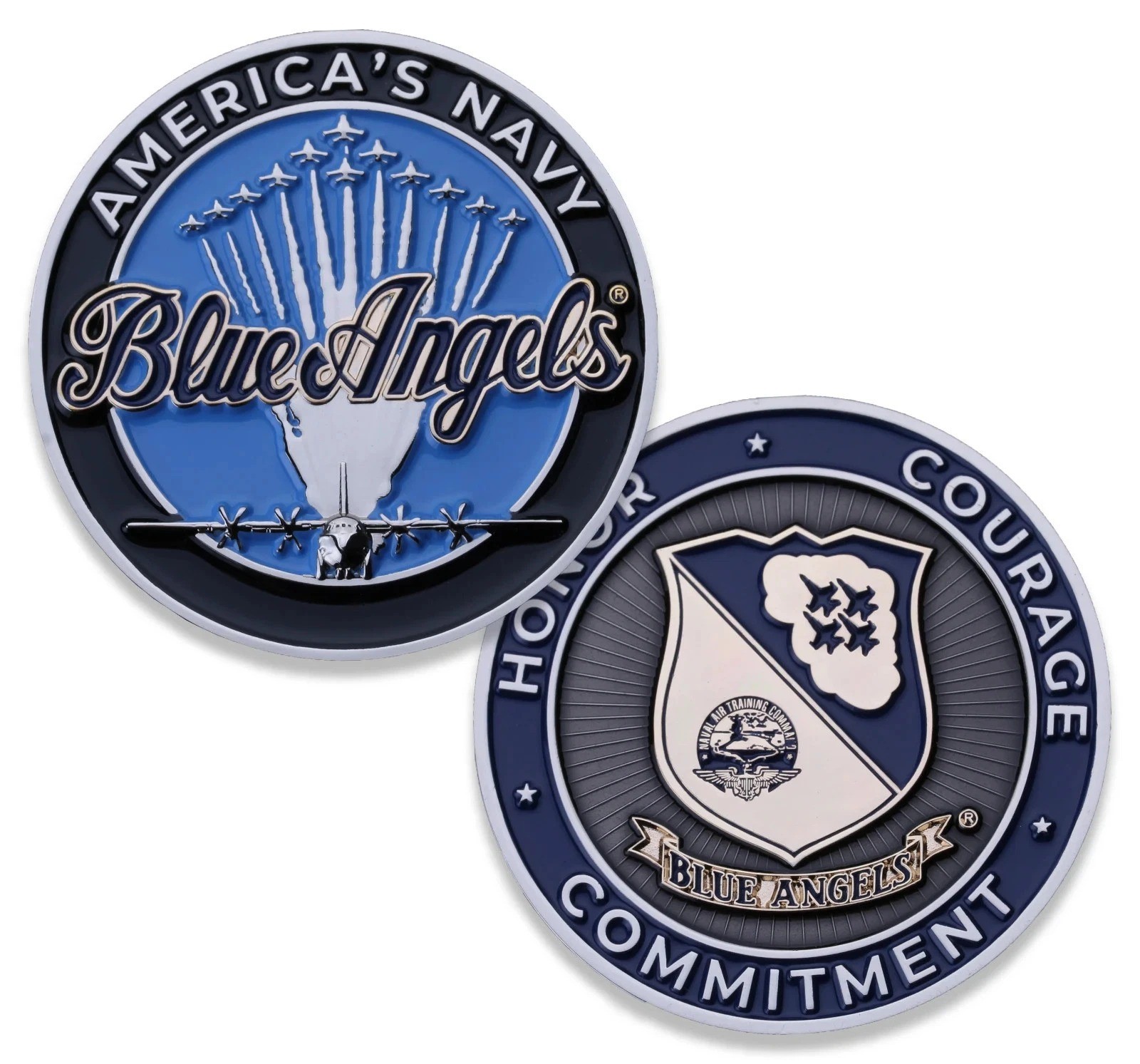 Blue Angels US Navy Flight Demonstration Squadron Challenge Coin Blue Angels US Navy Flight Demonstration Squadron Challenge Coin