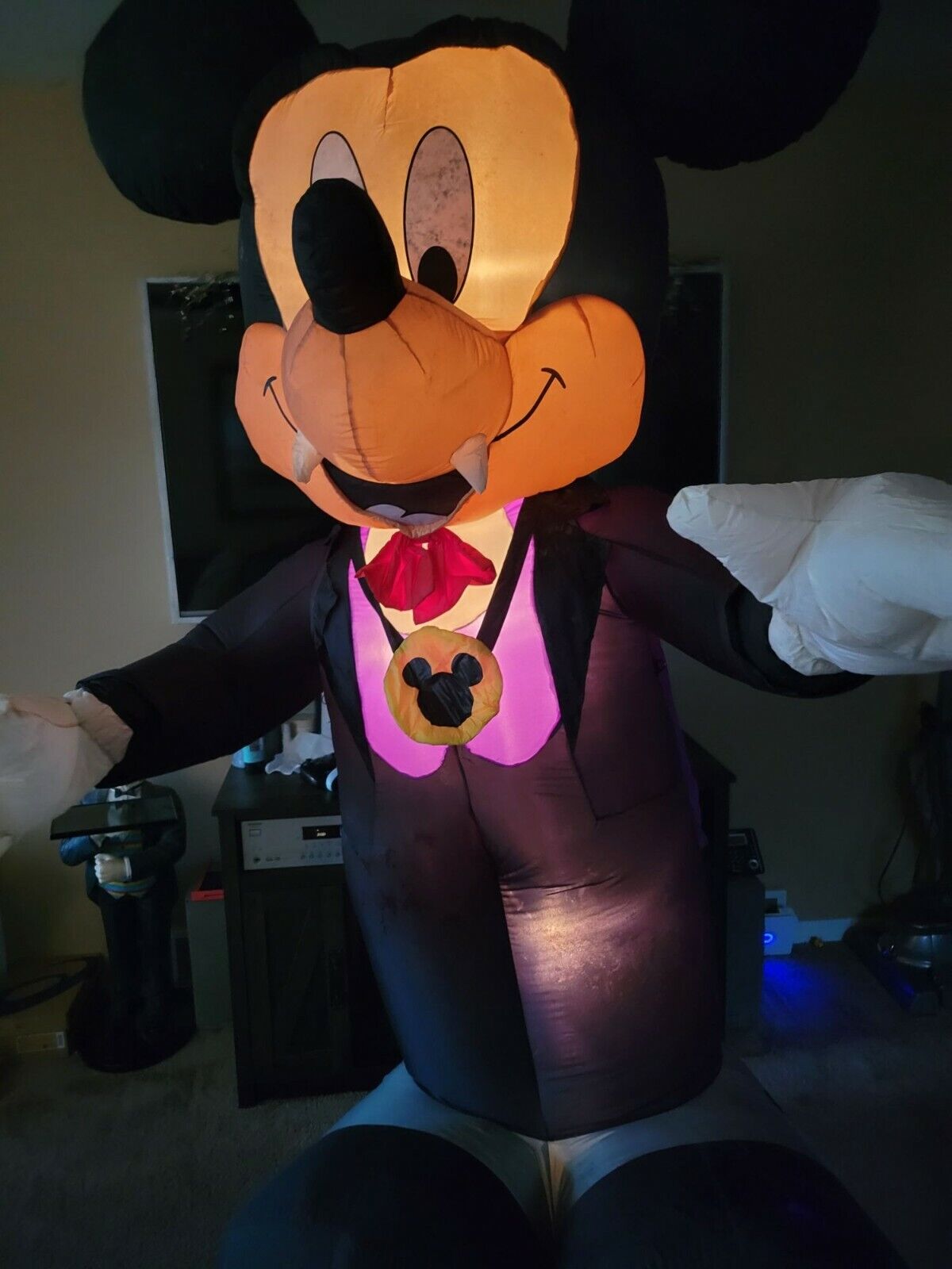 Gemmy Dracula Mickey mouse HUGE 8 ft inflatable Halloween RARE lawn decor