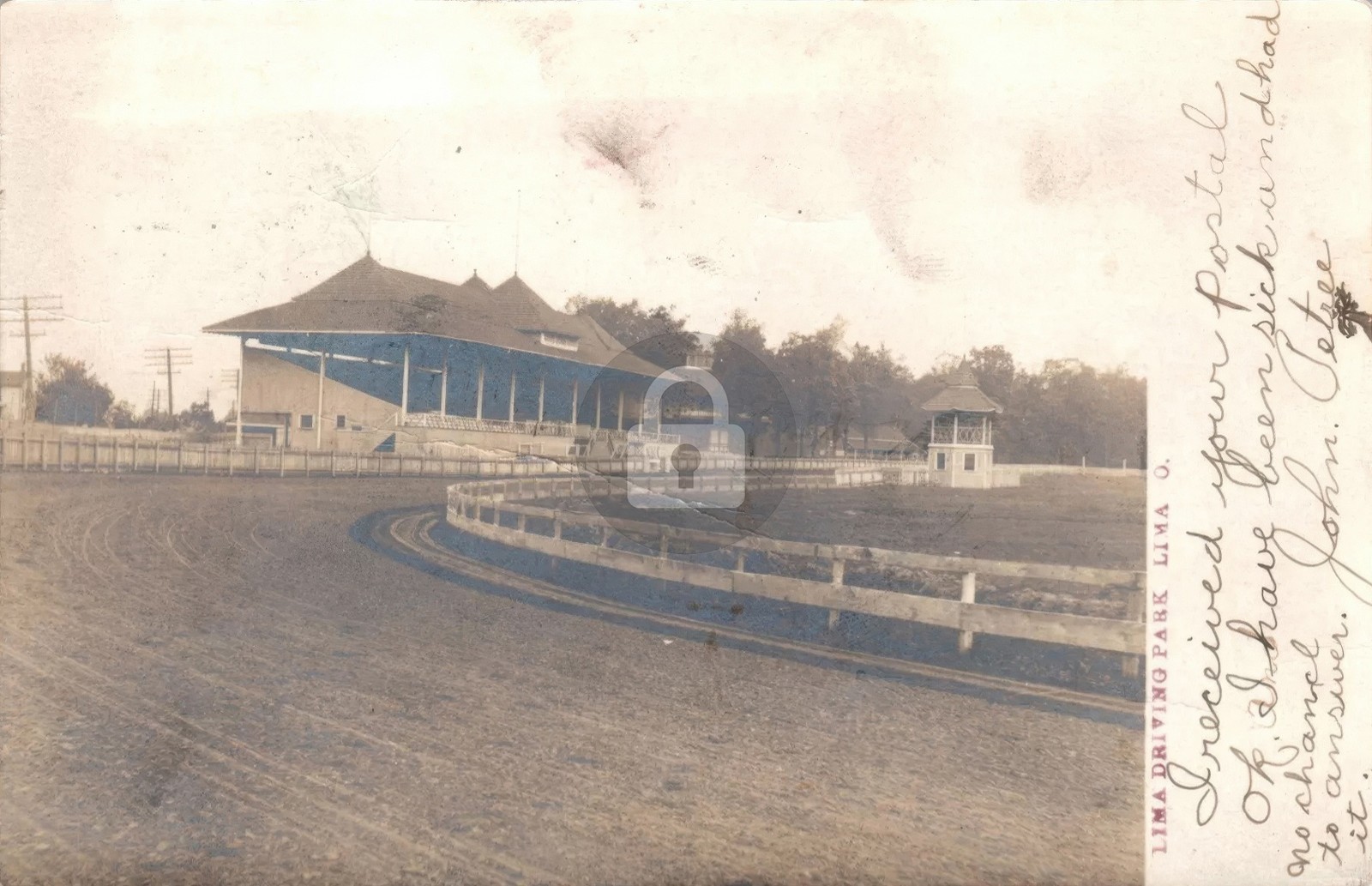 1907 Lima Driving Park Race Track Lima OH Ohio RPPC Photo Postcard COPY 1907 Lima Driving Park Race Track Lima OH Ohio RPPC Photo Postcard COPY