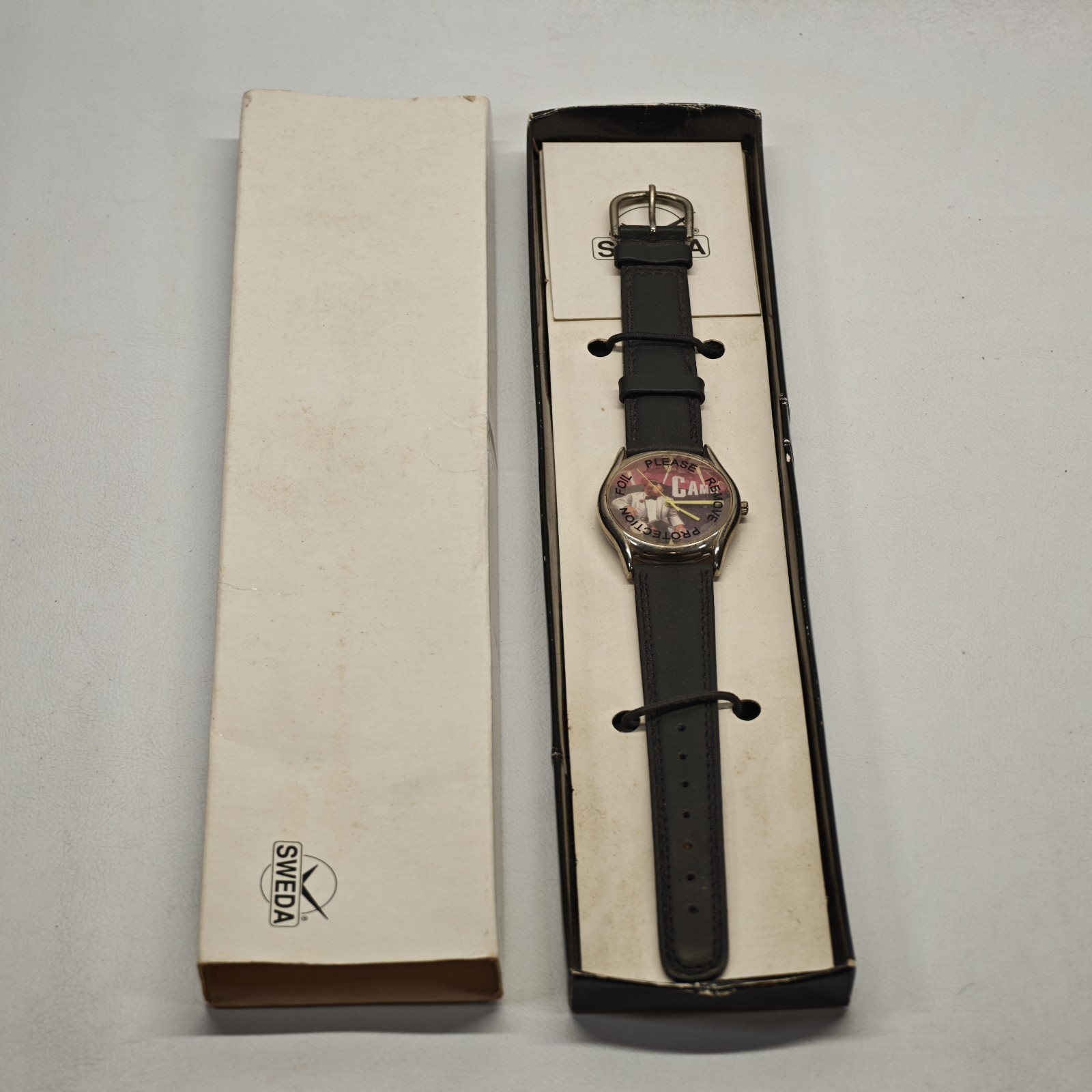 Sweda Club Camel Joe Camel Promotional Watch Black Strap Box Retro Untested Sweda Club Camel Joe Camel Promotional Watch Black Strap Box Retro Untested