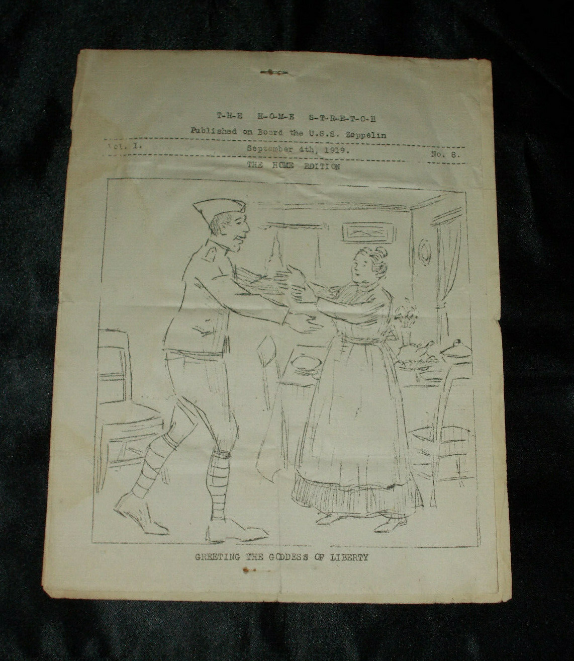 WORLD WAR I WWI US NAVY USS ZEPPELIN 1ST US DIVISION AEF BIG RED ONE SHIP FLYER WORLD WAR I WWI US NAVY USS ZEPPELIN 1ST US DIVISION AEF BIG RED ONE SHIP FLYER