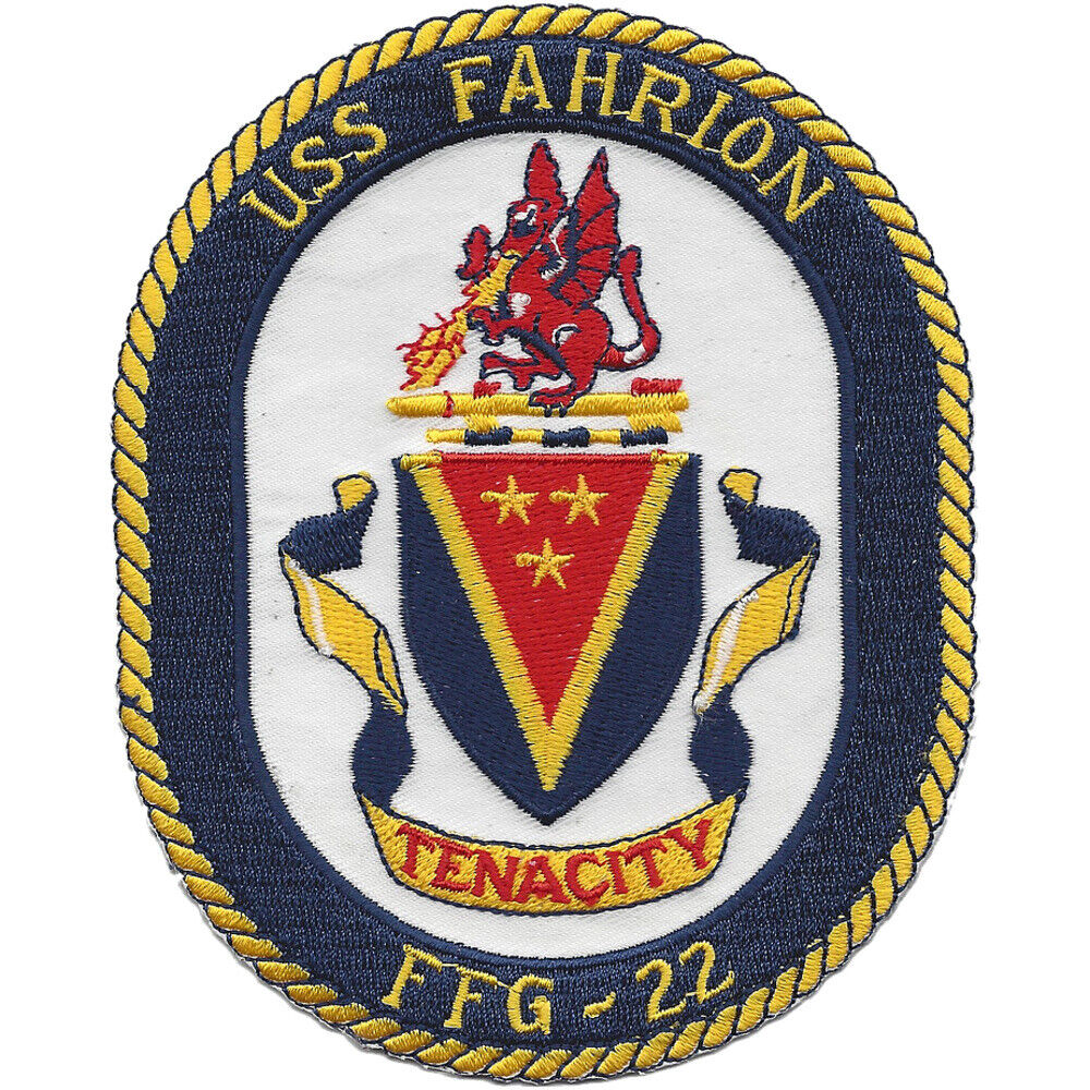 USS Fahrion FFG-22 Frigate Ship Patch