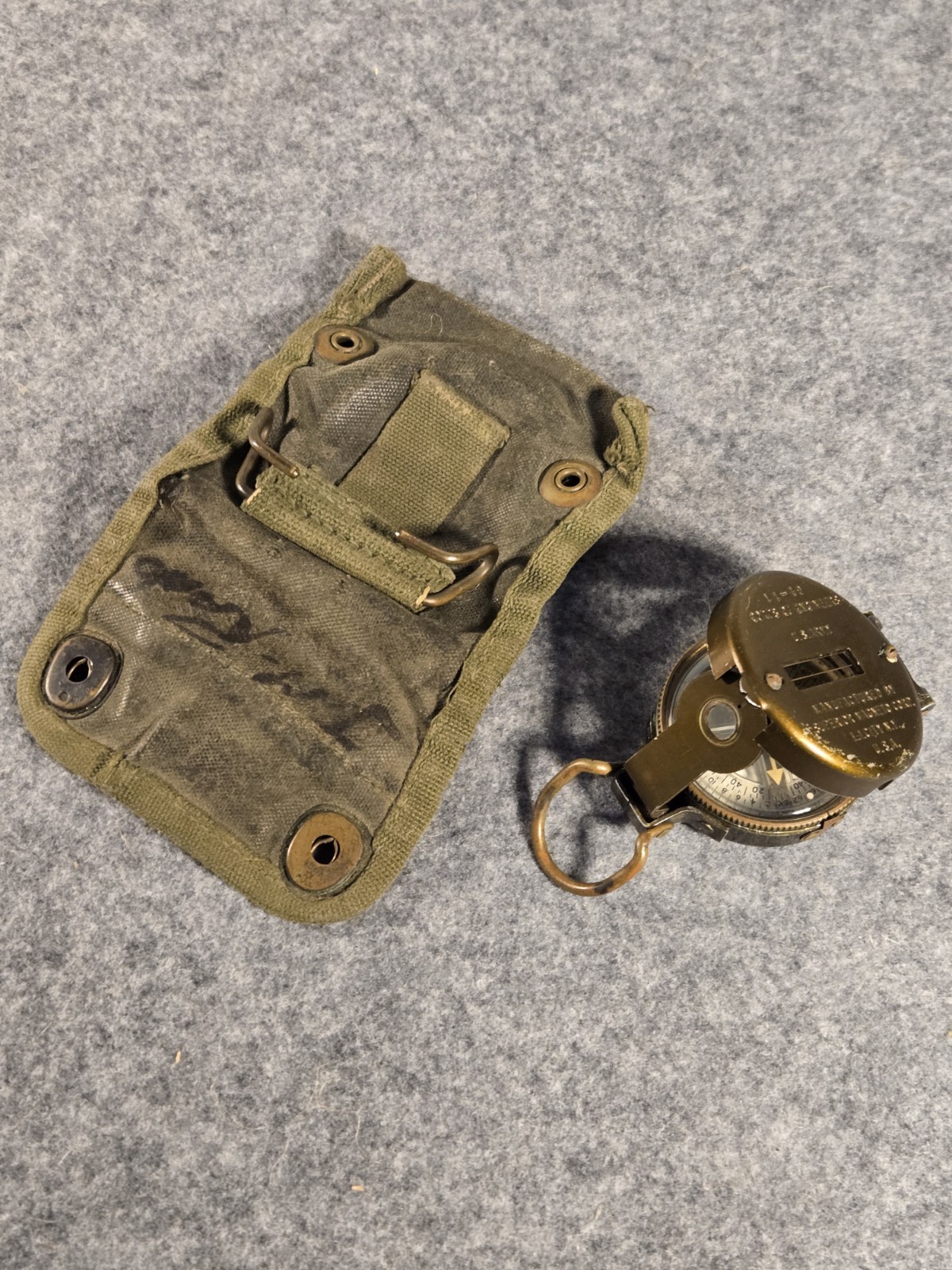 Vintage WWII US Army Corps of Engineers M-1938 Lensatic Compass Superior Magneto