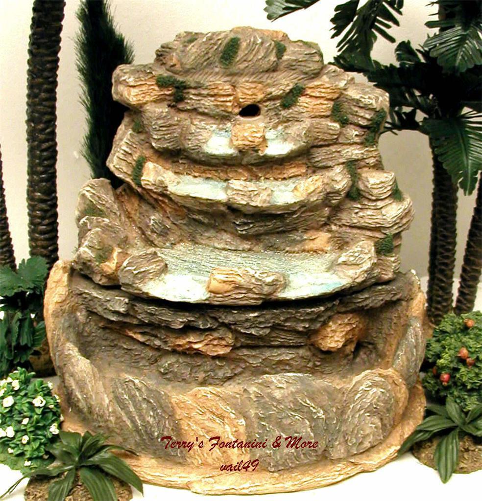 FONTANINI ITALY 5" EARLY RETIRED NATIVITY VILLAGE TERRACING FOUNTAIN 94882 GCIB