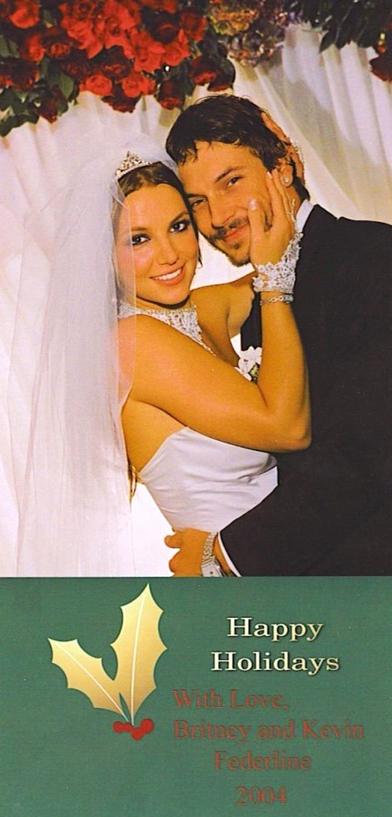 2004 Christmas Holiday Postcard Britney Spears & Kevin Federline Unposted 2004 Christmas Holiday Postcard Britney Spears & Kevin Federline Unposted