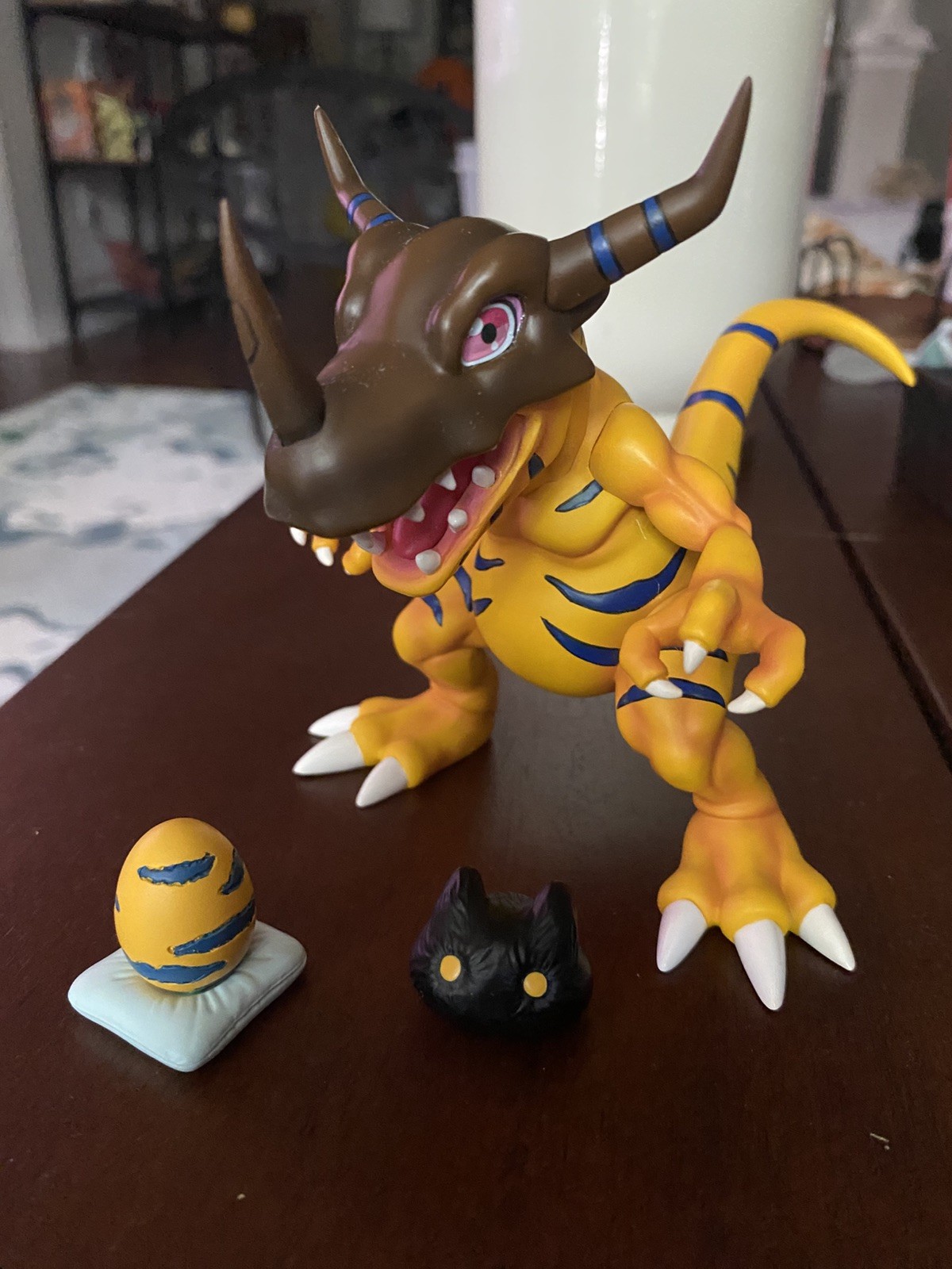 Genesis Studio Digimon Greymon Resin Statue (authentic) + Botamon and egg