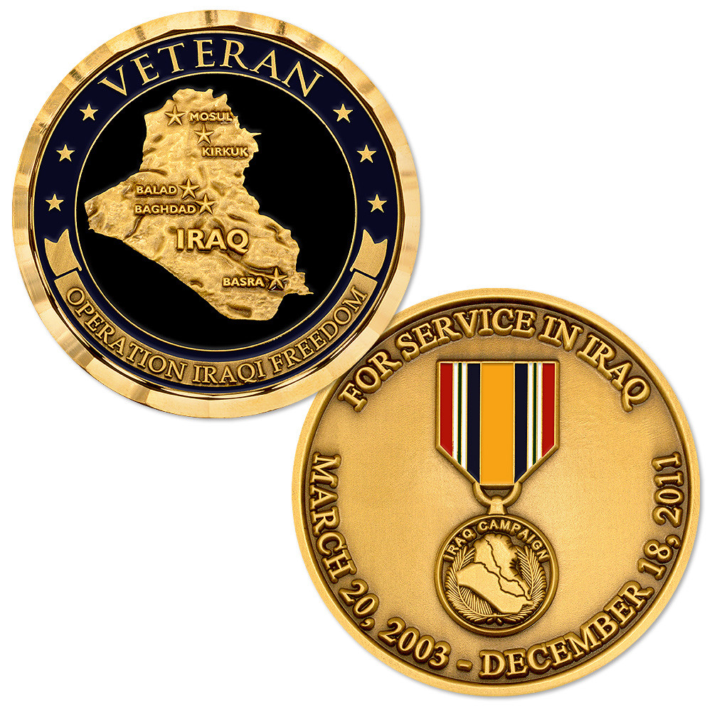 NEW Operation Iraqi Freedom Veteran 2003-2011 Bronze Challenge Coin. NEW Operation Iraqi Freedom Veteran 2003-2011 Bronze Challenge Coin.