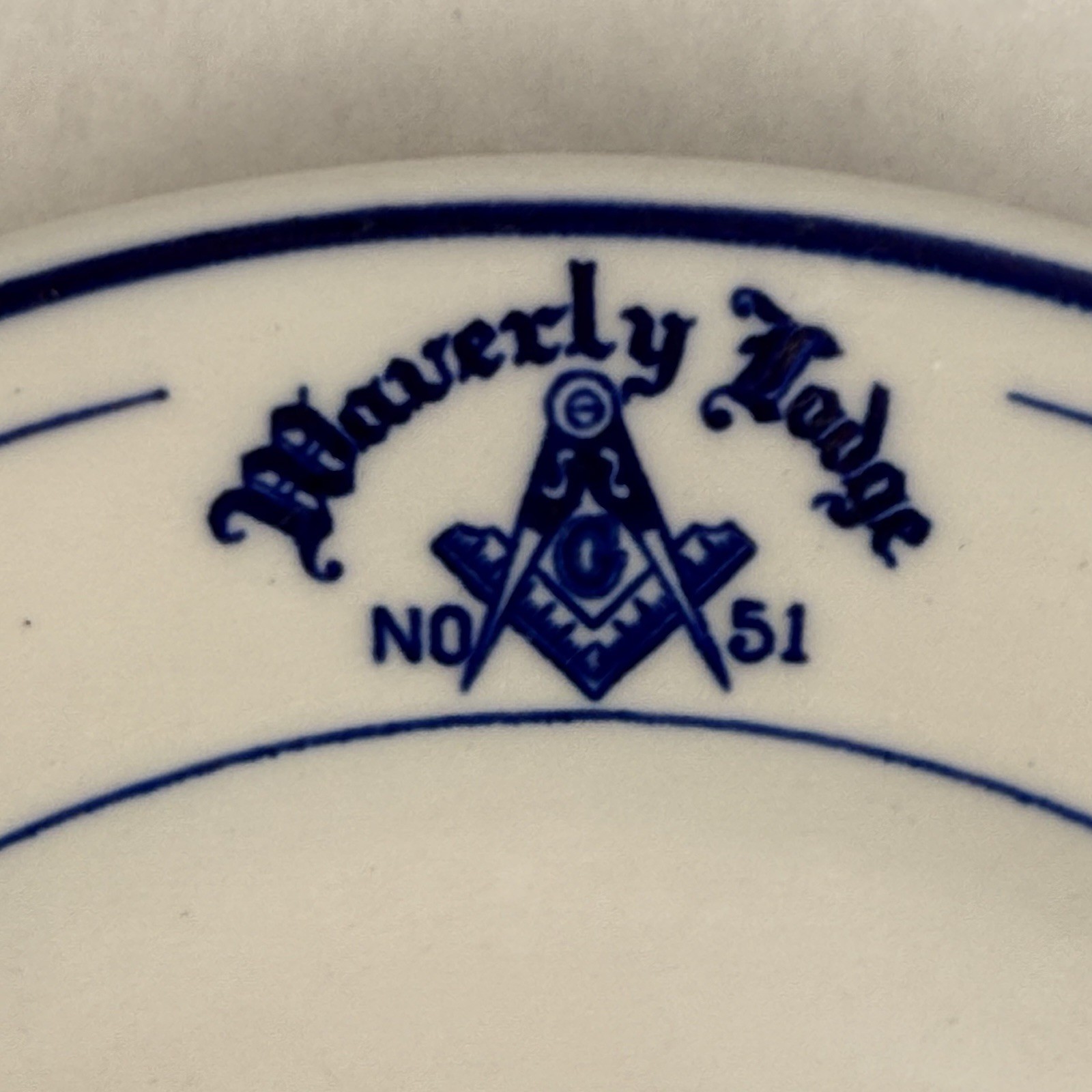 Vtg Masonic Freemason Temple Waverly Lodge Appleton WI Dinner 9.5" #51 1854 Vtg Masonic Freemason Temple Waverly Lodge Appleton WI Dinner 9.5" #51 1854