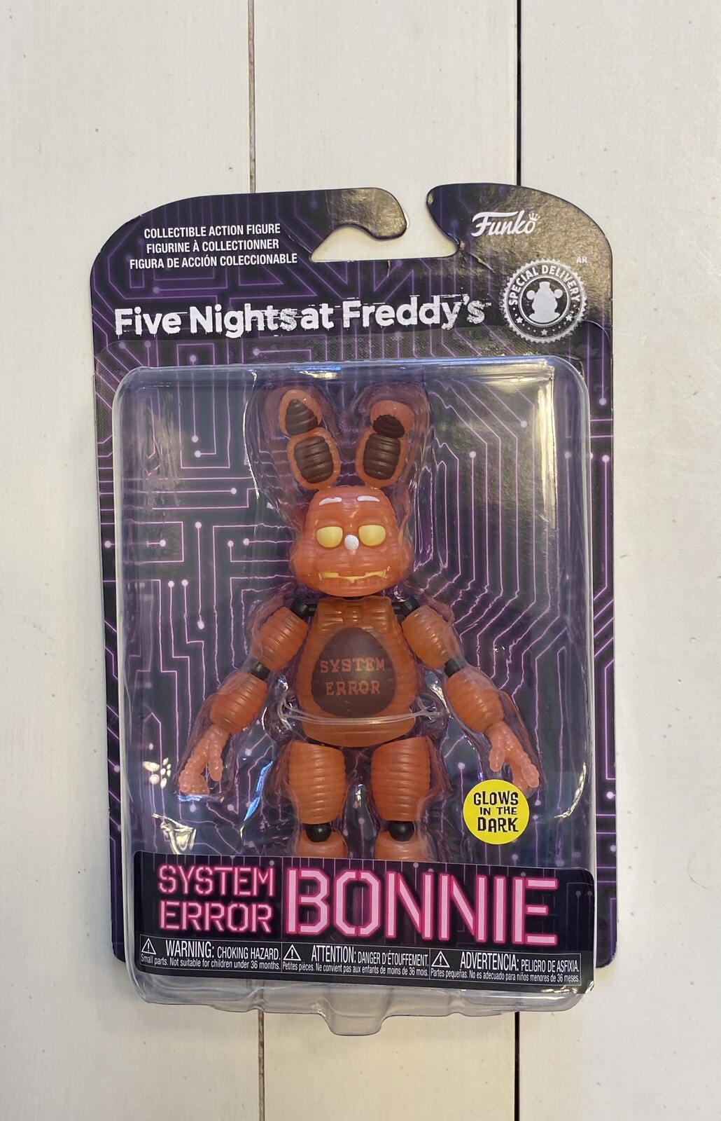 Five Nights at Freddys Action Figure FNAF Funko System Error Bonnie Glow In Dark Five Nights at Freddys Action Figure FNAF Funko System Error Bonnie Glow In Dark