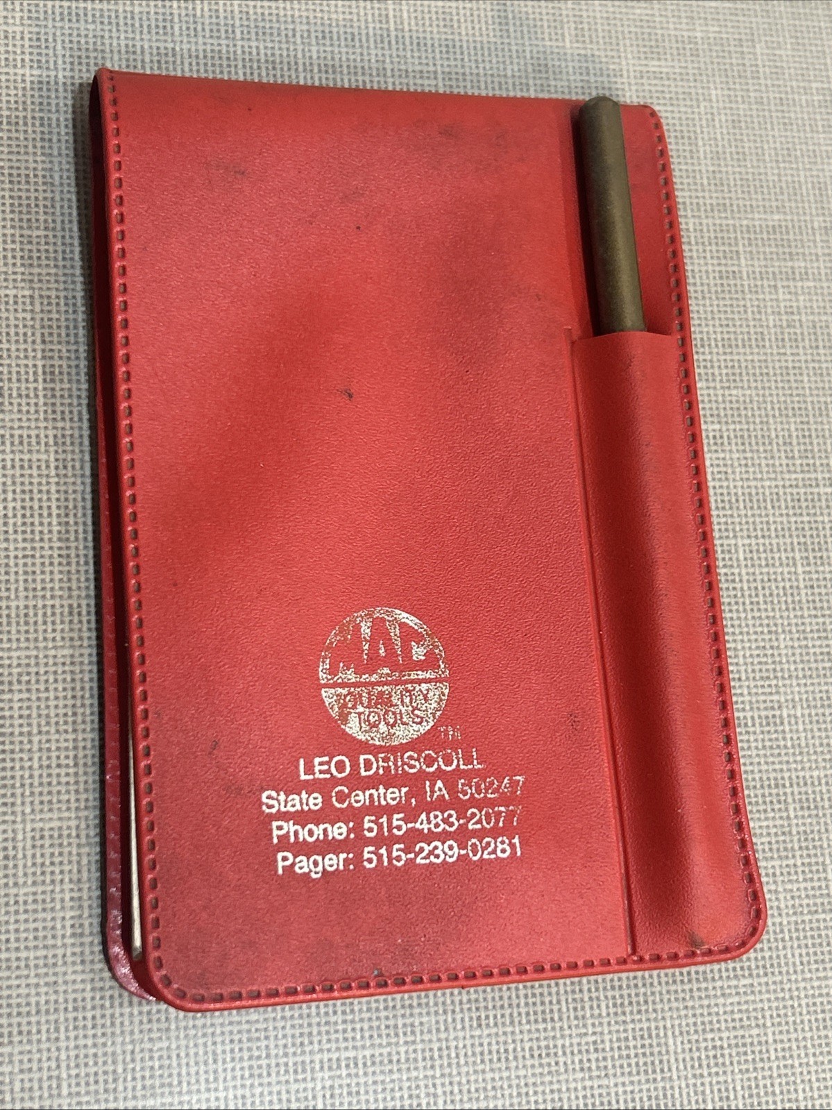 VTG Mac Tools Pocket Notepad Advertising State Center, IA Made In USA VTG Mac Tools Pocket Notepad Advertising State Center, IA Made In USA