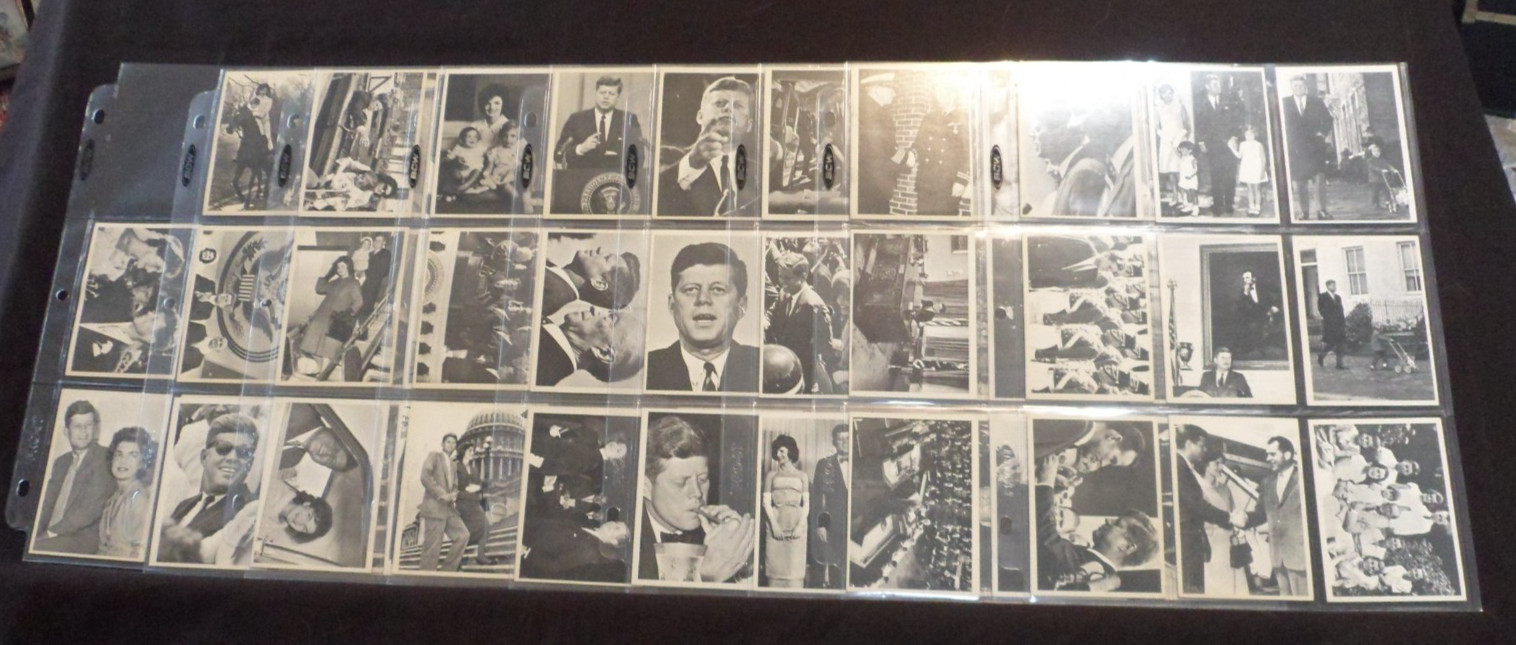 VINTAGE 1964 John F. Kennedy (Topps) FULL SET of 77 "Base Cards" (1-77) EX-NM