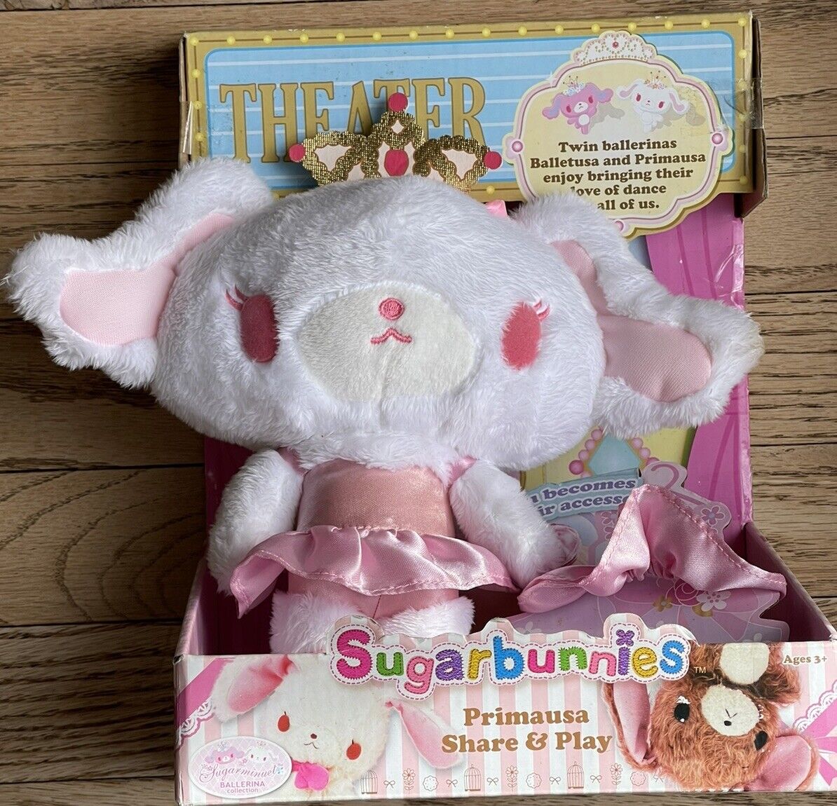 NEW In Box RARE Sanrio Sugarbunnies Sugarminuet Theater Soft Plush Toy 2010