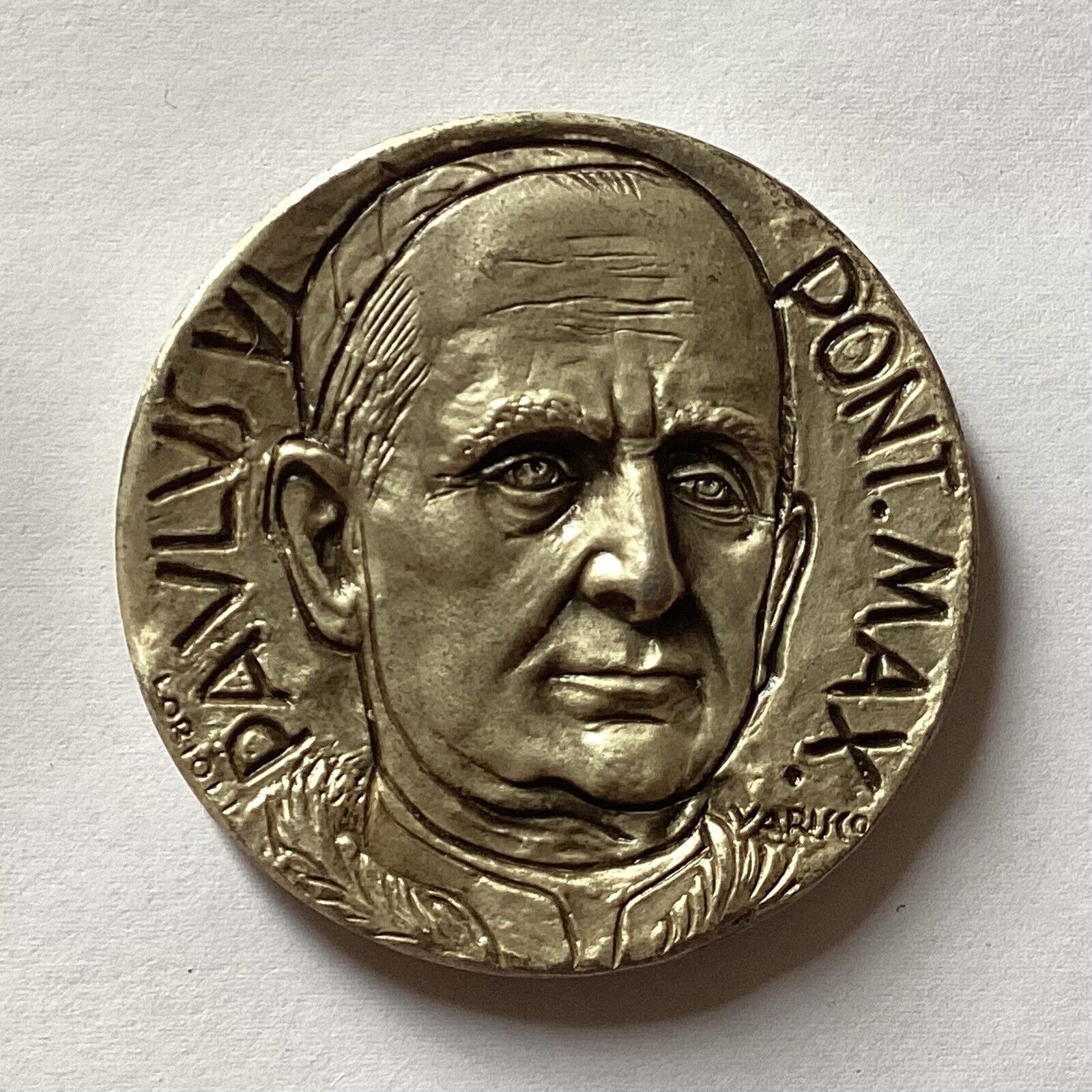 VTG Pope Paul VI Silver Plated Bronze Medal 1964, 2