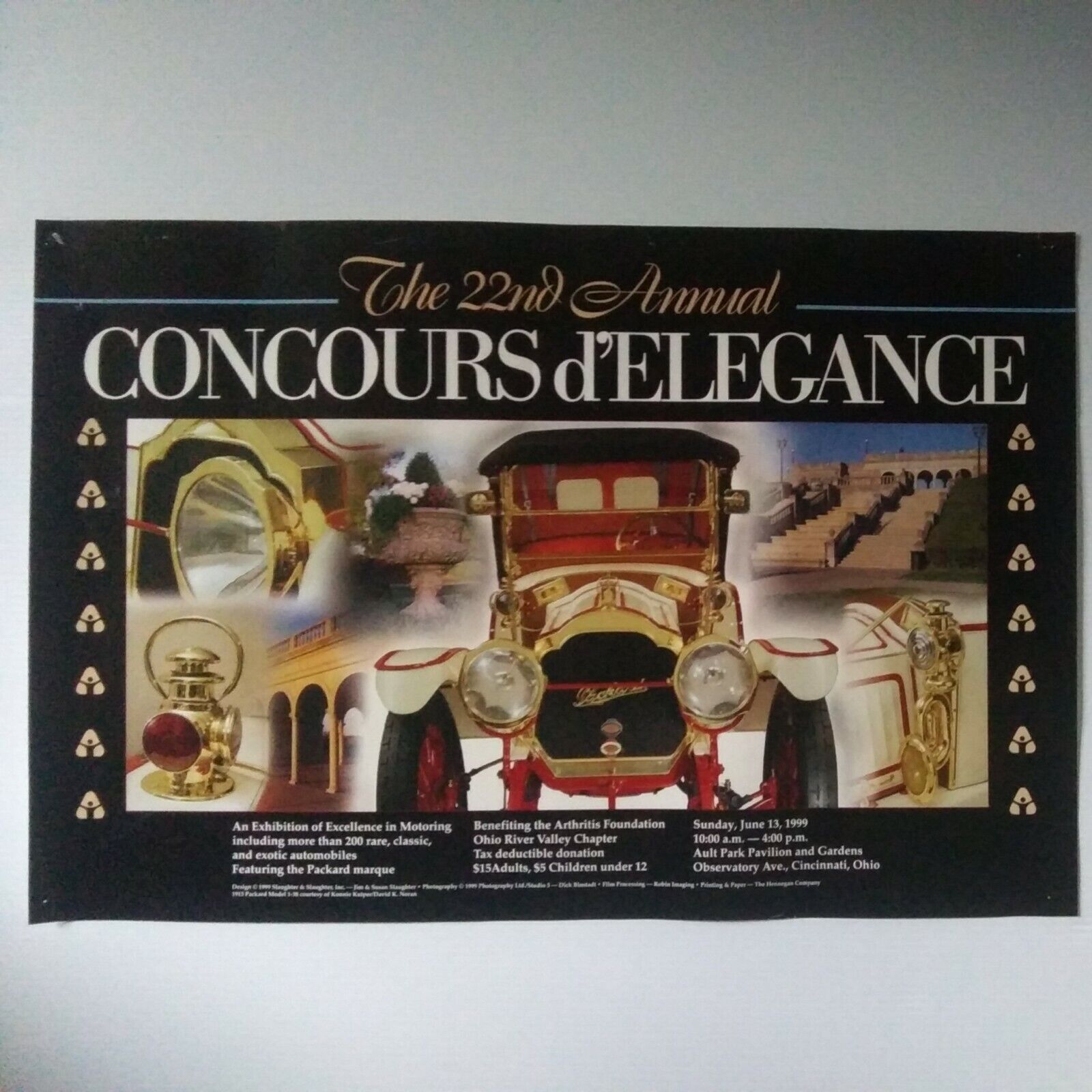 The 22nd Annual Concours d\' Elegance At Ault Park Cincinnati Poster 1999 30\
