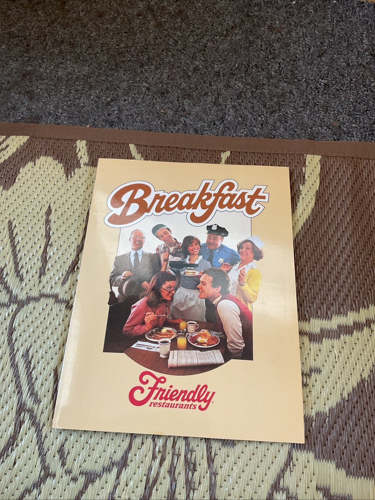 Vintage Friendly Restaurant 1982 Breakfast Menu Original Vintage Friendly Restaurant 1982 Breakfast Menu Original