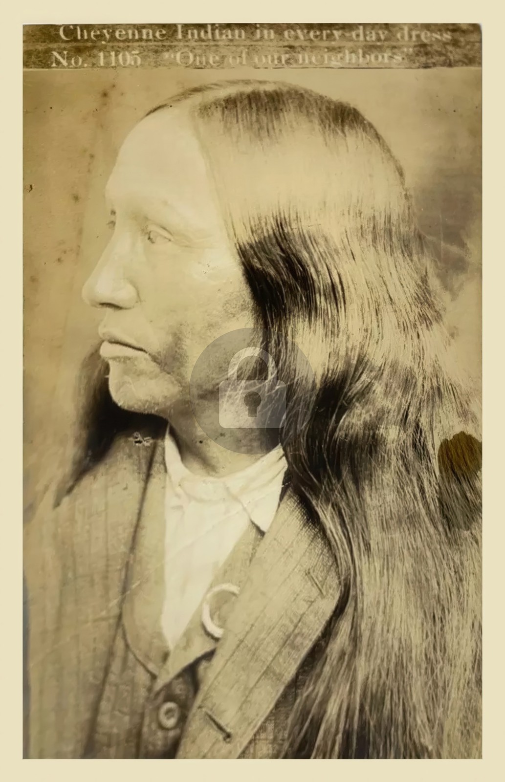 Cheyenne Indian in Everyday Dress Native American c1910 RPPC Photo Postcard COPY Cheyenne Indian in Everyday Dress Native American c1910 RPPC Photo Postcard COPY