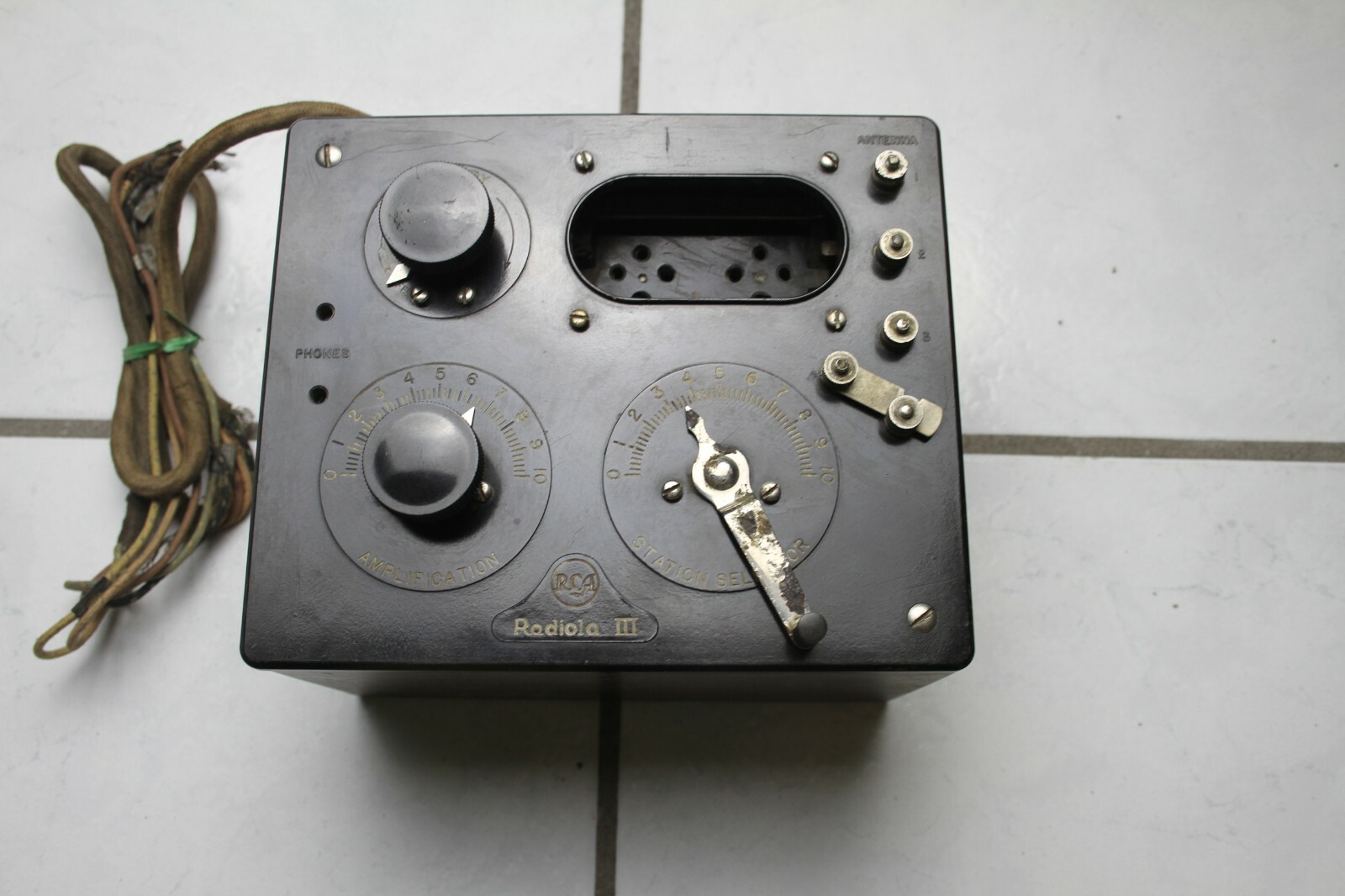 1924 RCA Radiola III Regenerative Receiver no tubes 1924 RCA Radiola III Regenerative Receiver no tubes