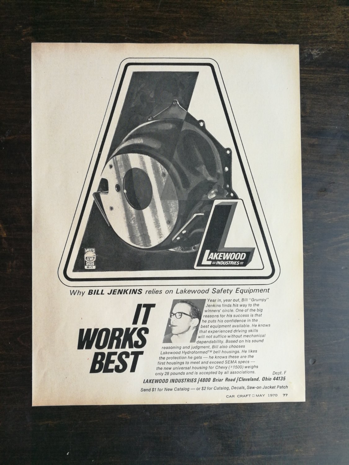 Lakewood Industries 1970 Vintage Print Ad Bill Jenkins Ad 524 Lakewood Industries 1970 Vintage Print Ad Bill Jenkins Ad 524
