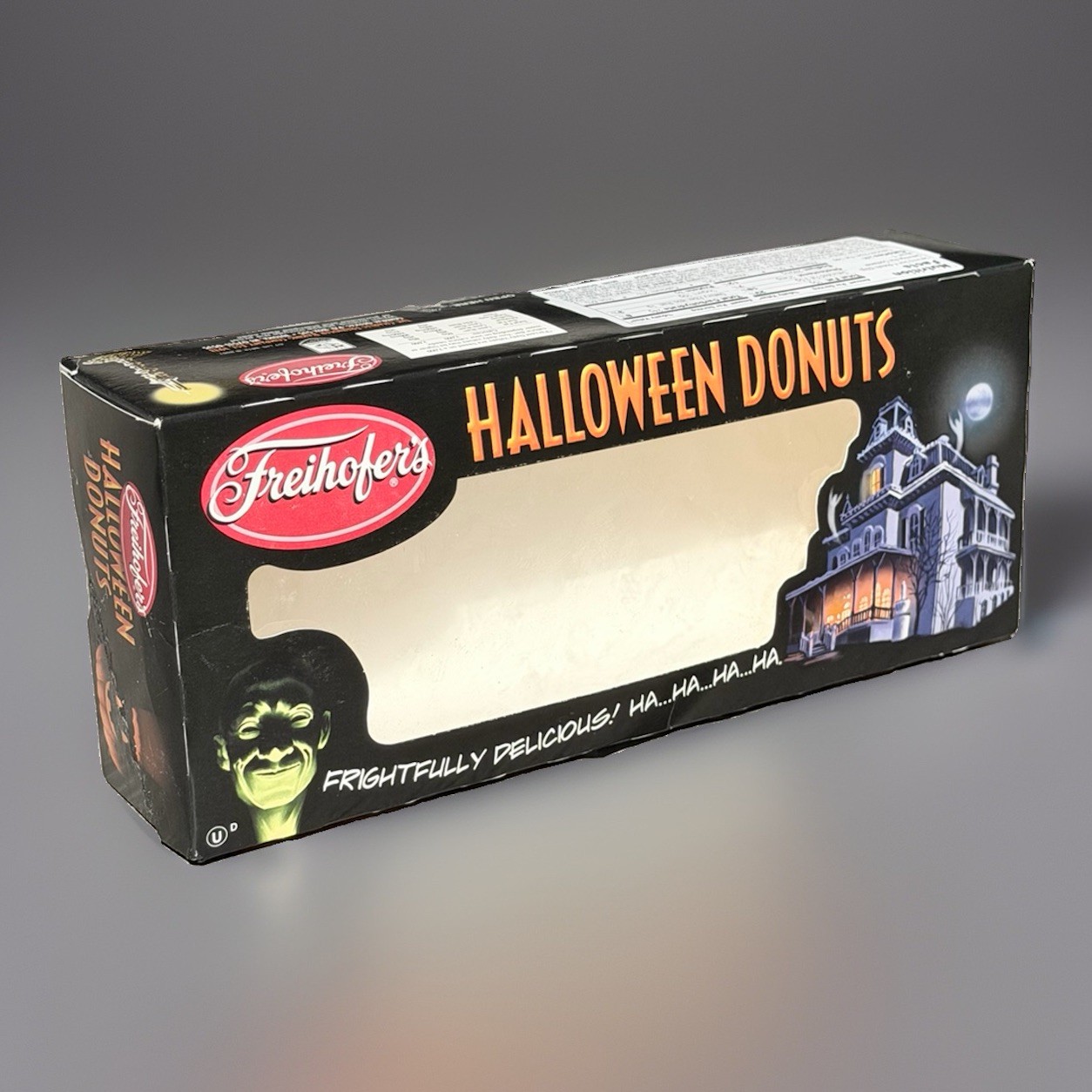 Vintage Freihofer's HALLOWEEN DONUTS Snack Box w/JOL Cut Outs on Back - Complete Vintage Freihofer's HALLOWEEN DONUTS Snack Box w/JOL Cut Outs on Back - Complete