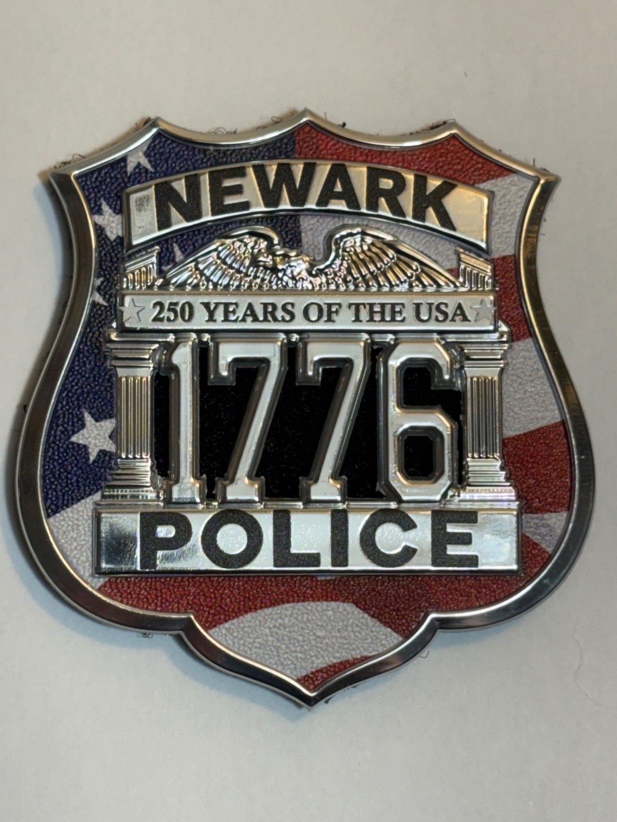Newark NJ Police Dept America 250 Commemorative Flex Badge