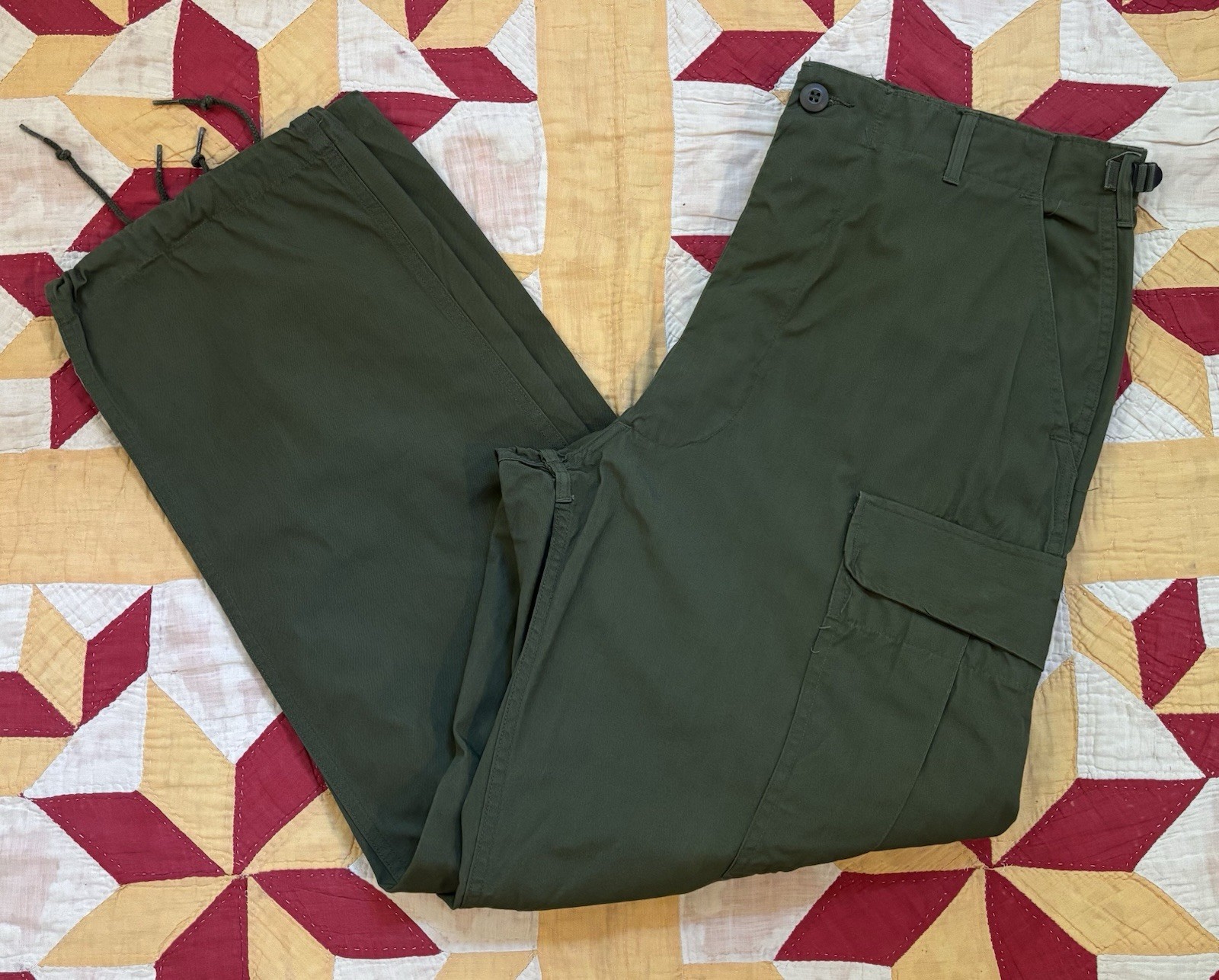 Vintage 60s US Army Jungle Pants Poplin Medium Regular Deadstock Vietnam War