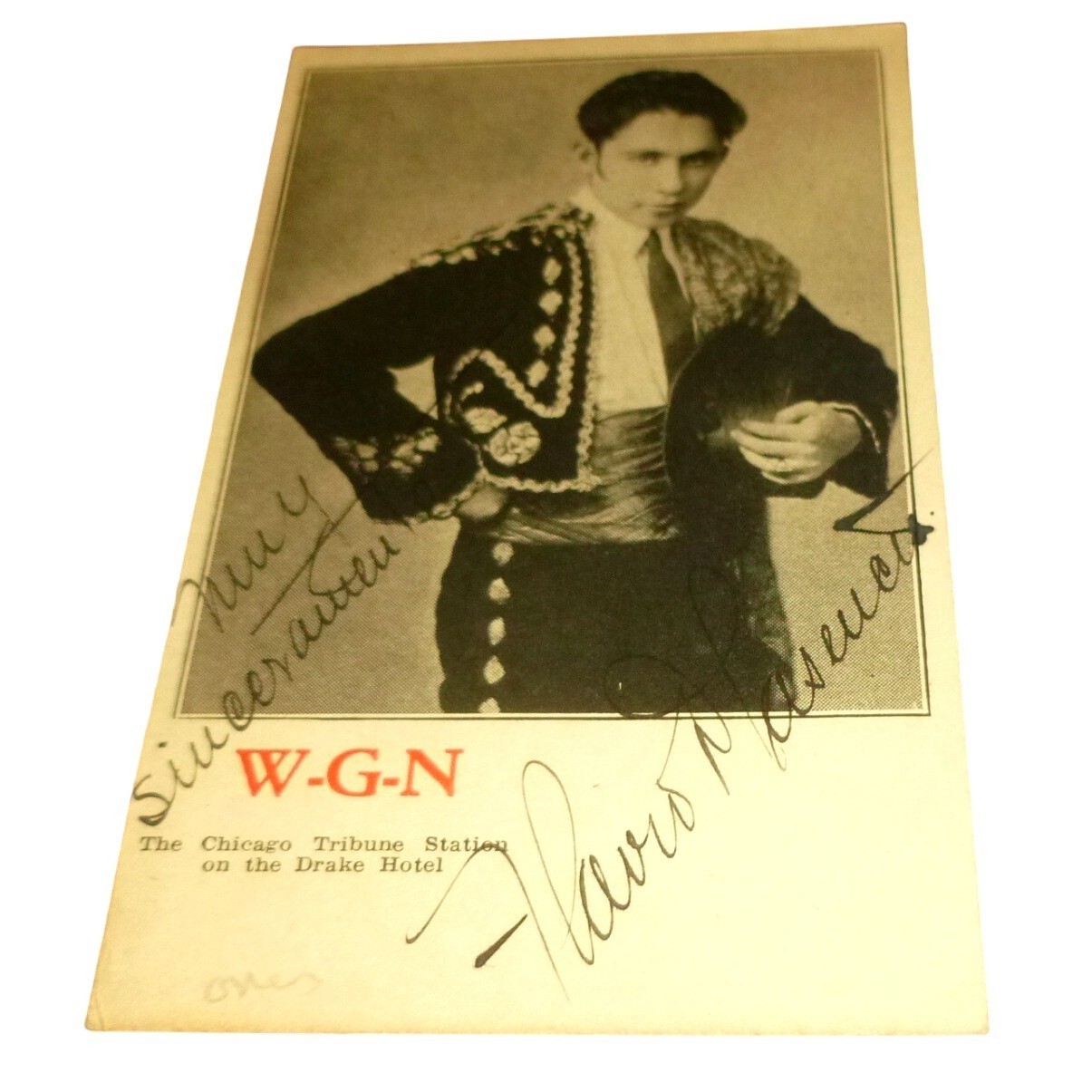 Vintage 1927 Flavio Noscucci Signed W-G-N Chicago Tribune Drake Hotel Postcard Vintage 1927 Flavio Noscucci Signed W-G-N Chicago Tribune Drake Hotel Postcard