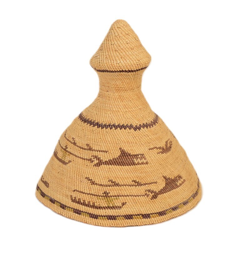 Antique Makah or Nuu-chah-nulth - Nootka Basket Whaling Hat Antique Makah or Nuu-chah-nulth - Nootka Basket Whaling Hat