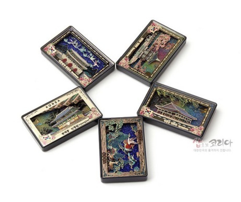 Korean Traditional 3D Fridge Magnet Souvenir Gift Vintage Folk Art Decor (5Pack) Korean Traditional 3D Fridge Magnet Souvenir Gift Vintage Folk Art Decor (5Pack)