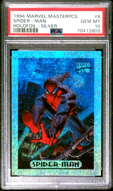 1994 MARVEL MASTERPIECES SPIDER-MAN SILVER HOLOFOIL PSA 10 90's VINTAGE LOW POP