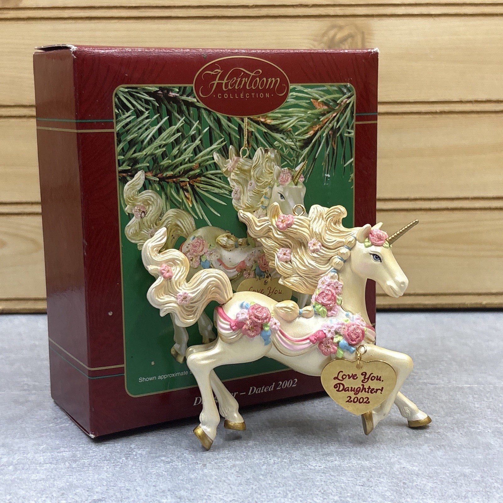 Vintage Carlton Cards Christmas Heirloom Ornament Daughter Unicorn 2002