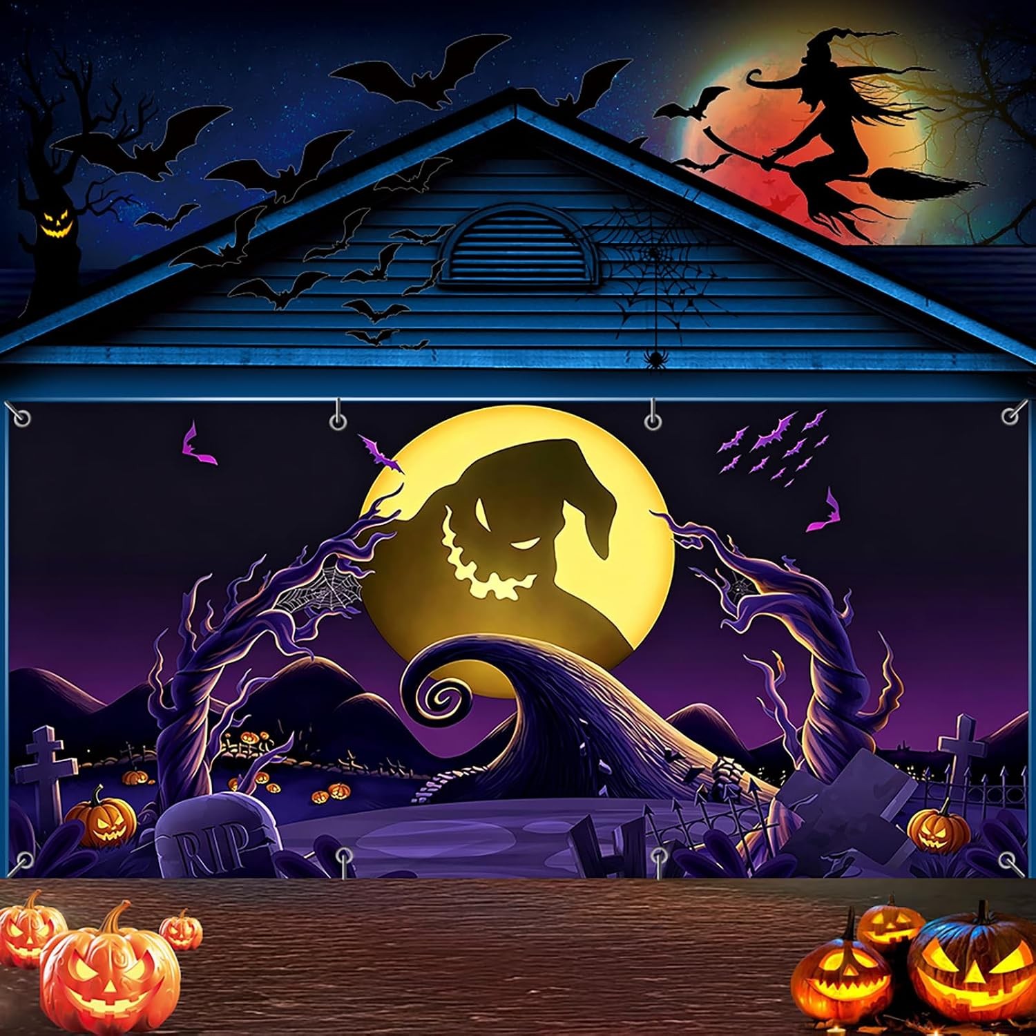 16X7Ft Nightmare before Christmas Garage Door Decorations Nightmare before Chris 16X7Ft Nightmare before Christmas Garage Door Decorations Nightmare before Chris