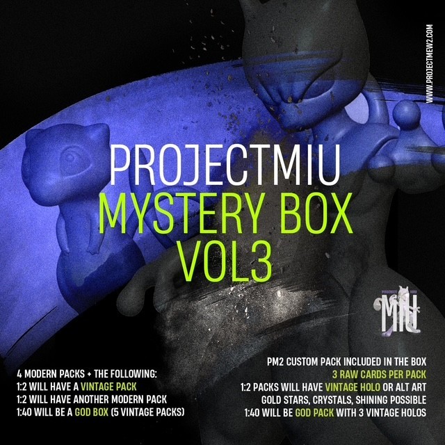 ProjectMiu Pokemon Box Vol.3 Look For God Boxes and God Packs ProjectMiu Pokemon Box Vol.3 Look For God Boxes and God Packs