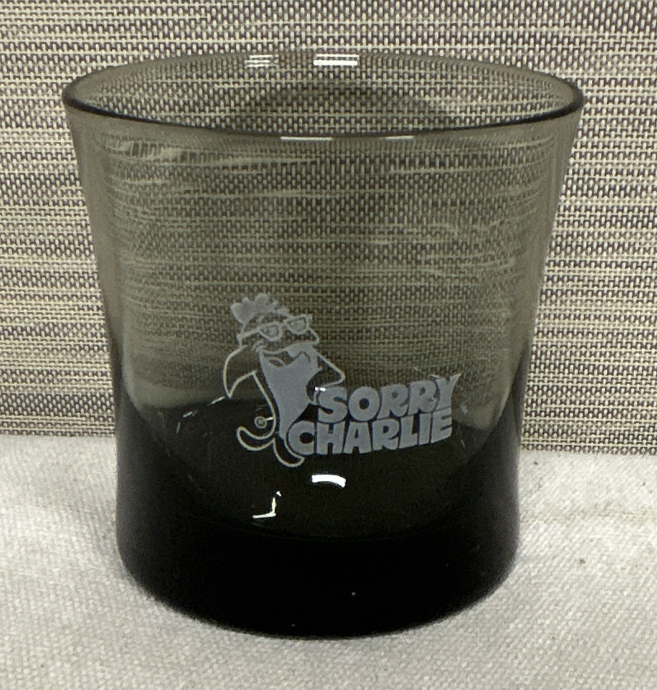 Vintage 70's Star-Kist Tuna "Sorry Charlie" Smoke Lowball Glasses-Set of 6-NIB Vintage 70's Star-Kist Tuna "Sorry Charlie" Smoke Lowball Glasses-Set of 6-NIB