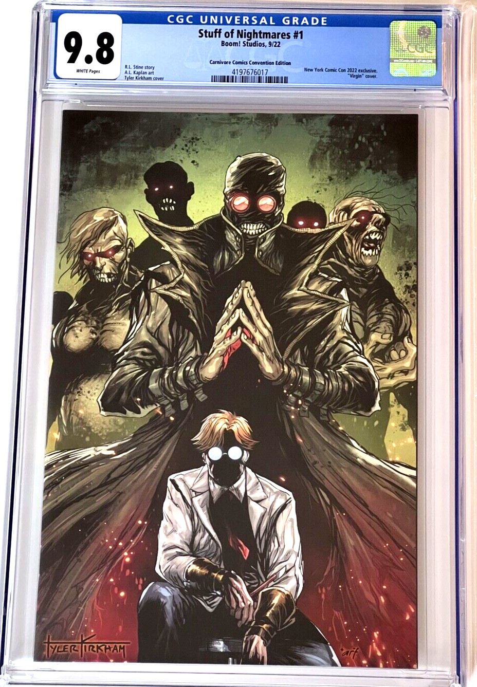STUFF NIGHTMARES NYCC COA 1 CGC 9.8 KIRKHAM EXCLUSIVE LIMITED 461 of 1000