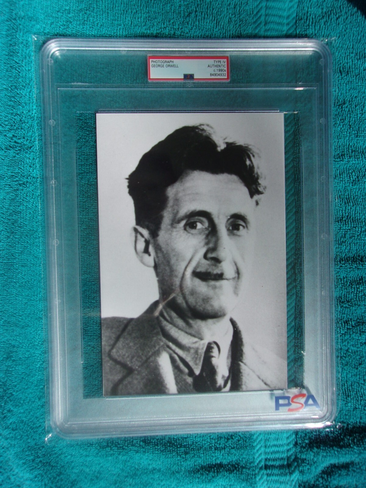 GEORGE ORWELL ORIGINAL PHOTO PSA TYPE III. ONE OF LITERARY HISTORY'S GREATEST.