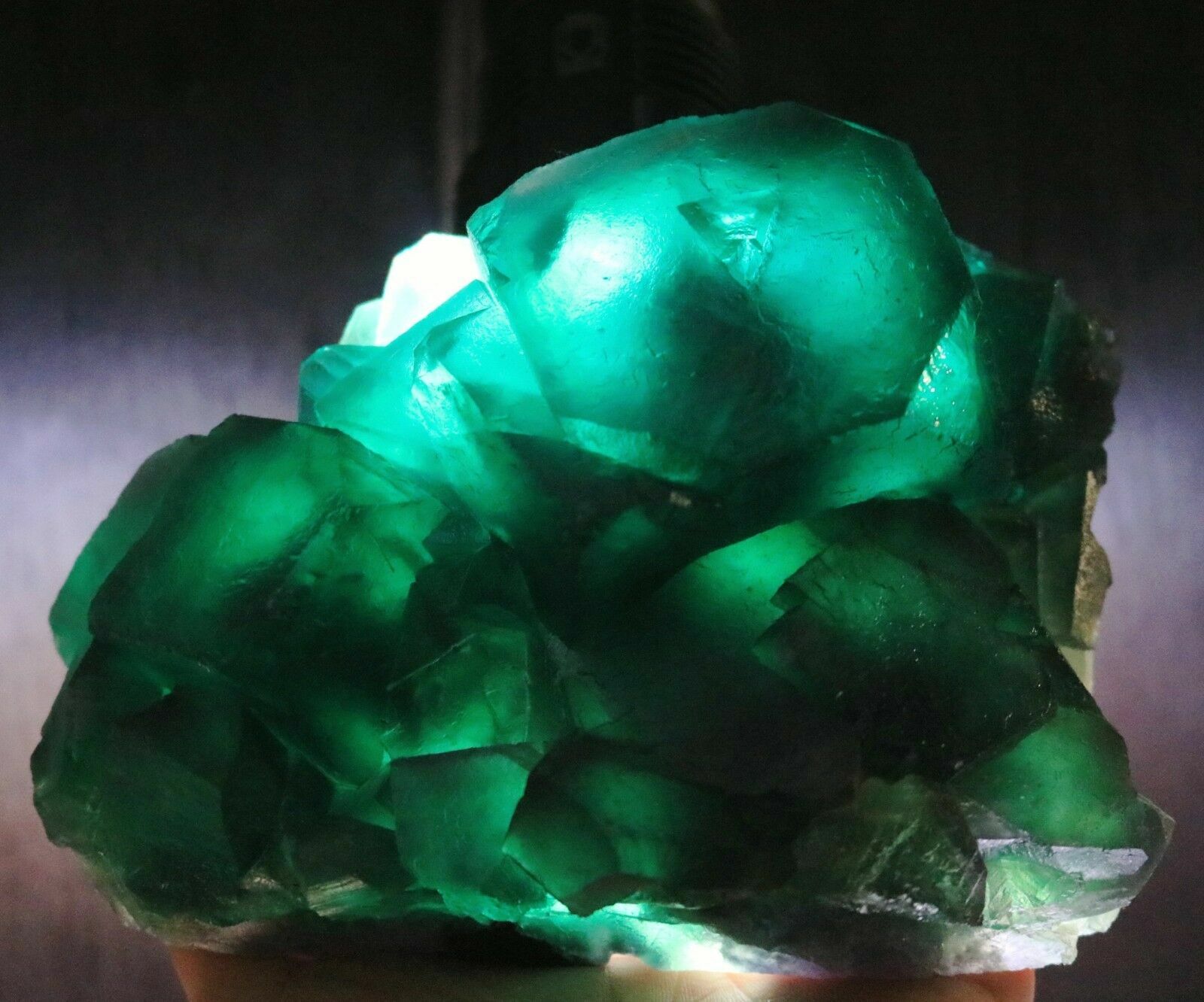 4.24lb Natural rare large grain Cube dark green fluorite Mineral Specimen 4.24lb Natural rare large grain Cube dark green fluorite Mineral Specimen