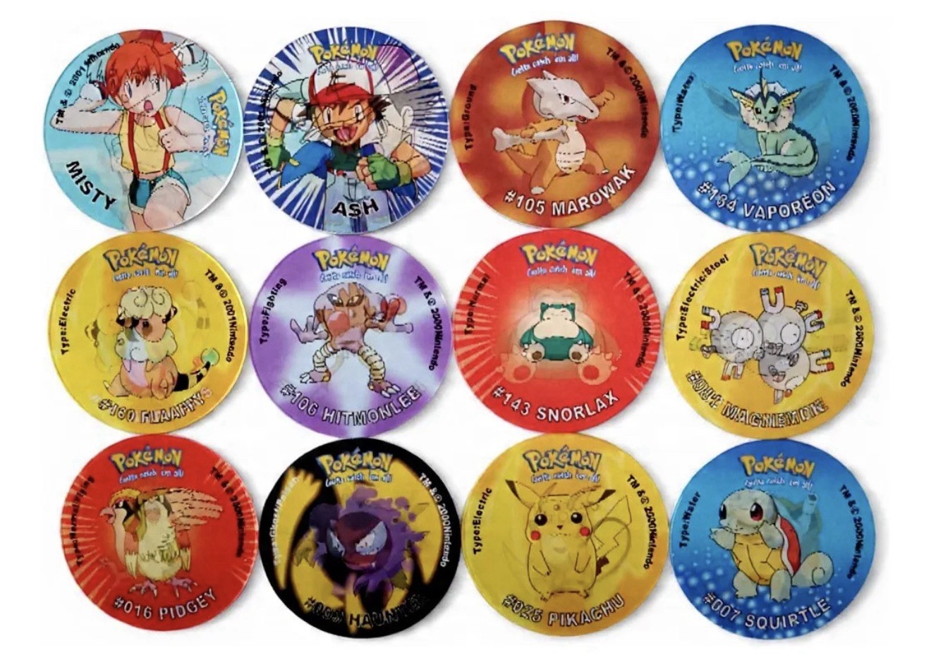 92 Pokemon 3D Lenticular Tazos Pogs Complete Set No Duplicates Vintage 92 Pokemon 3D Lenticular Tazos Pogs Complete Set No Duplicates Vintage