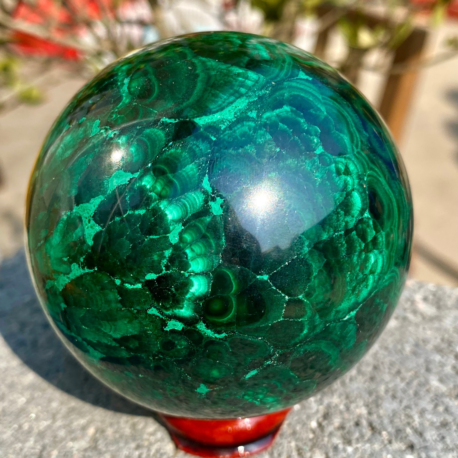 1.21LB Rare Natural Malachite quartz hand Carved sphere Crystal Healing Gem ball 1.21LB Rare Natural Malachite quartz hand Carved sphere Crystal Healing Gem ball