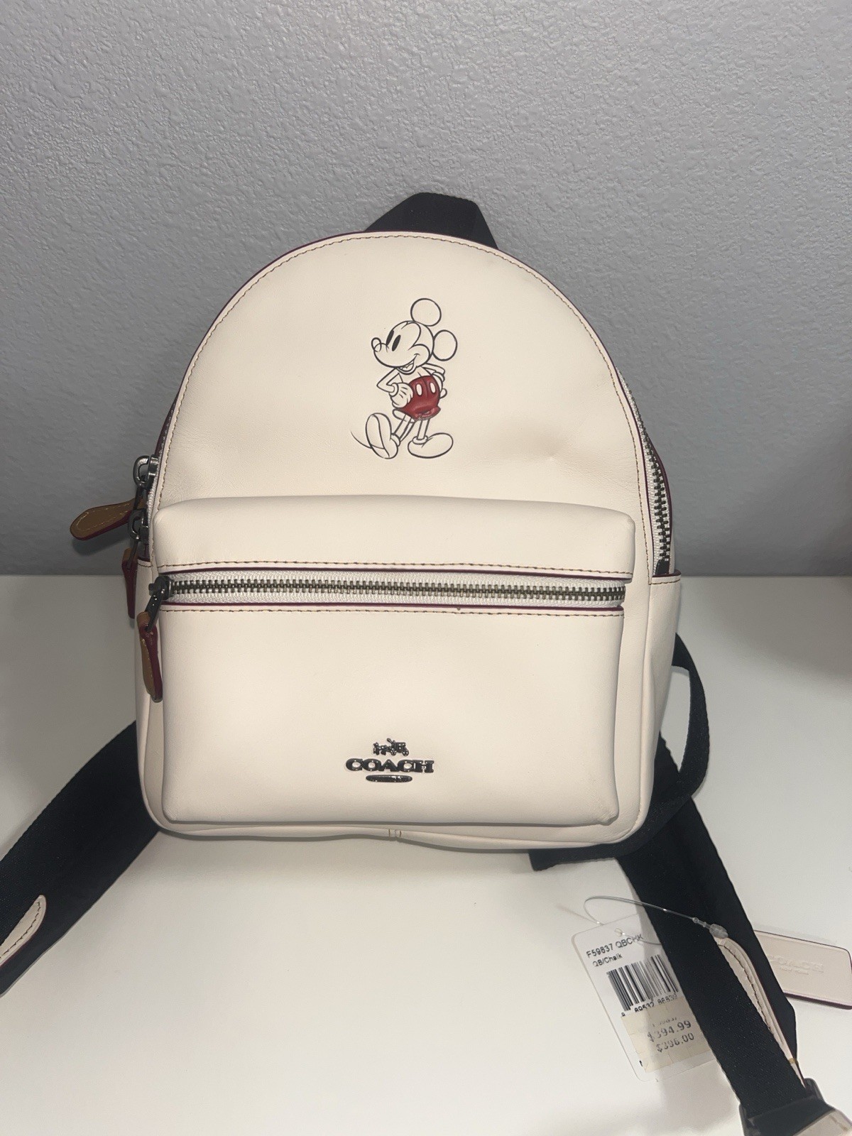 Coach Limited Edition Disney Micky Mini Charlie Leather Backpack F59837 Coach Limited Edition Disney Micky Mini Charlie Leather Backpack F59837