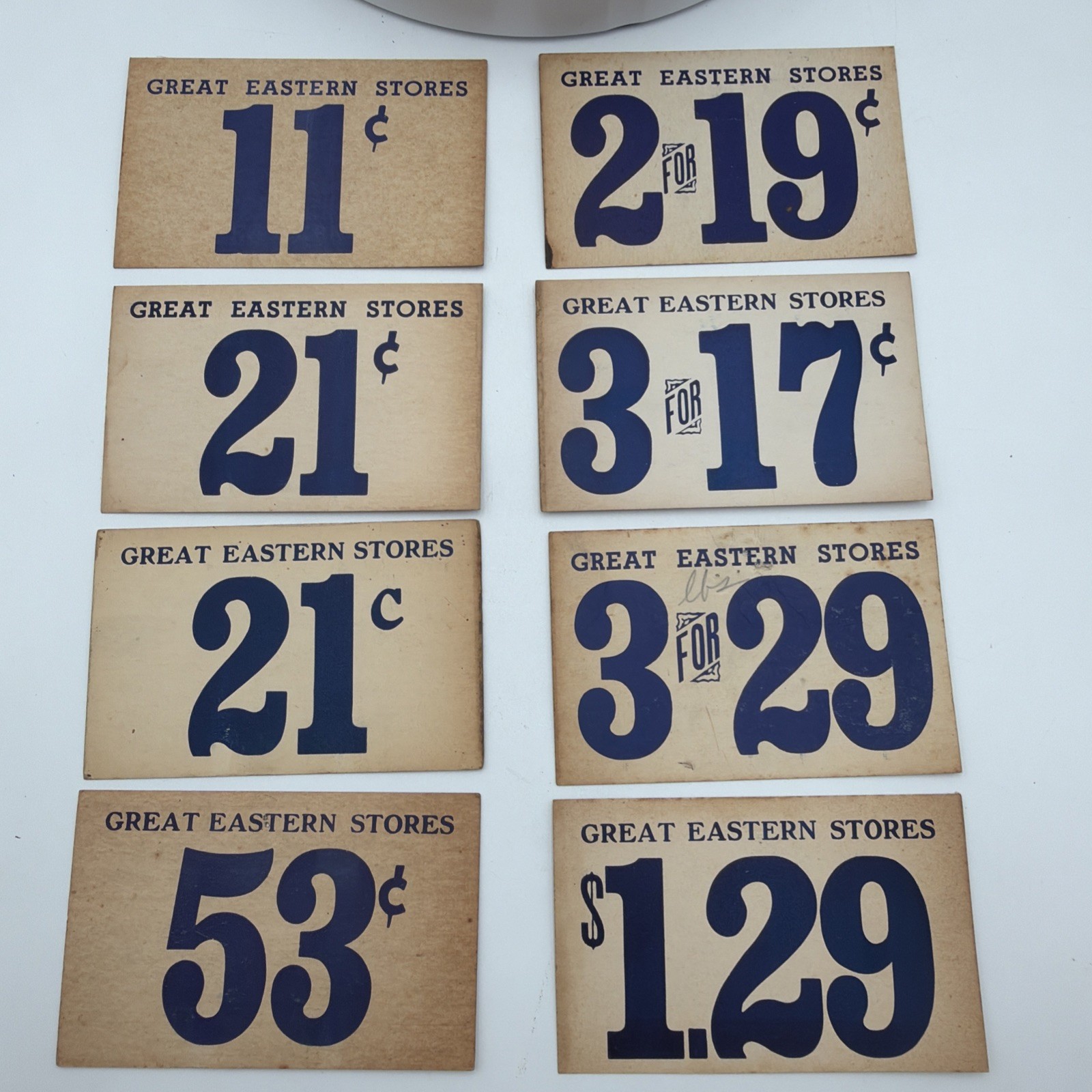 Vintage Great Eastern Stores Retail Store Price Tags Early 1960’s Vintage Great Eastern Stores Retail Store Price Tags Early 1960’s