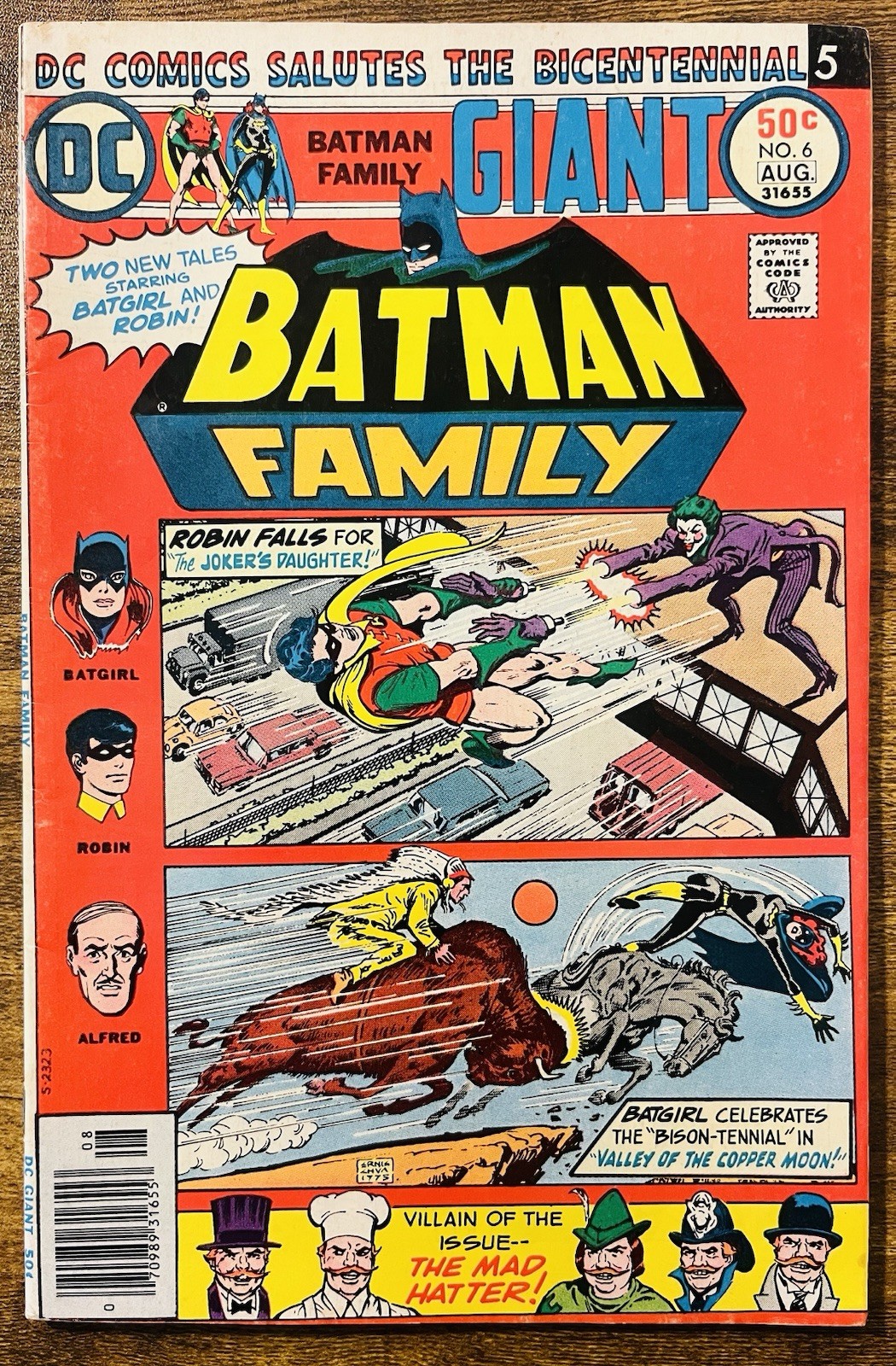BATMAN FAMILY 6 HIGHER GRADE APP OF JOKERS DAUGHTER (DUELA DENT) DC COMICS 1976